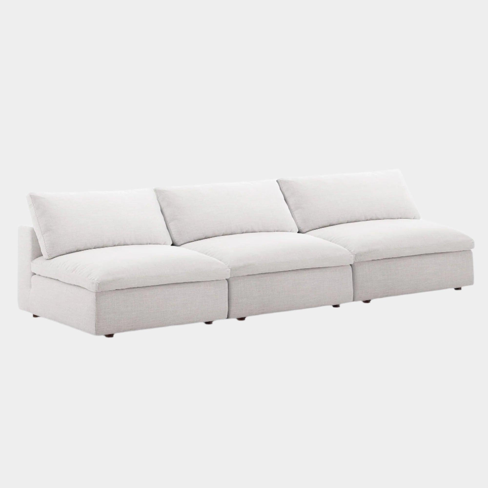 Commix Down Filled Overstuffed 3-Piece Armless Sectional Sofa