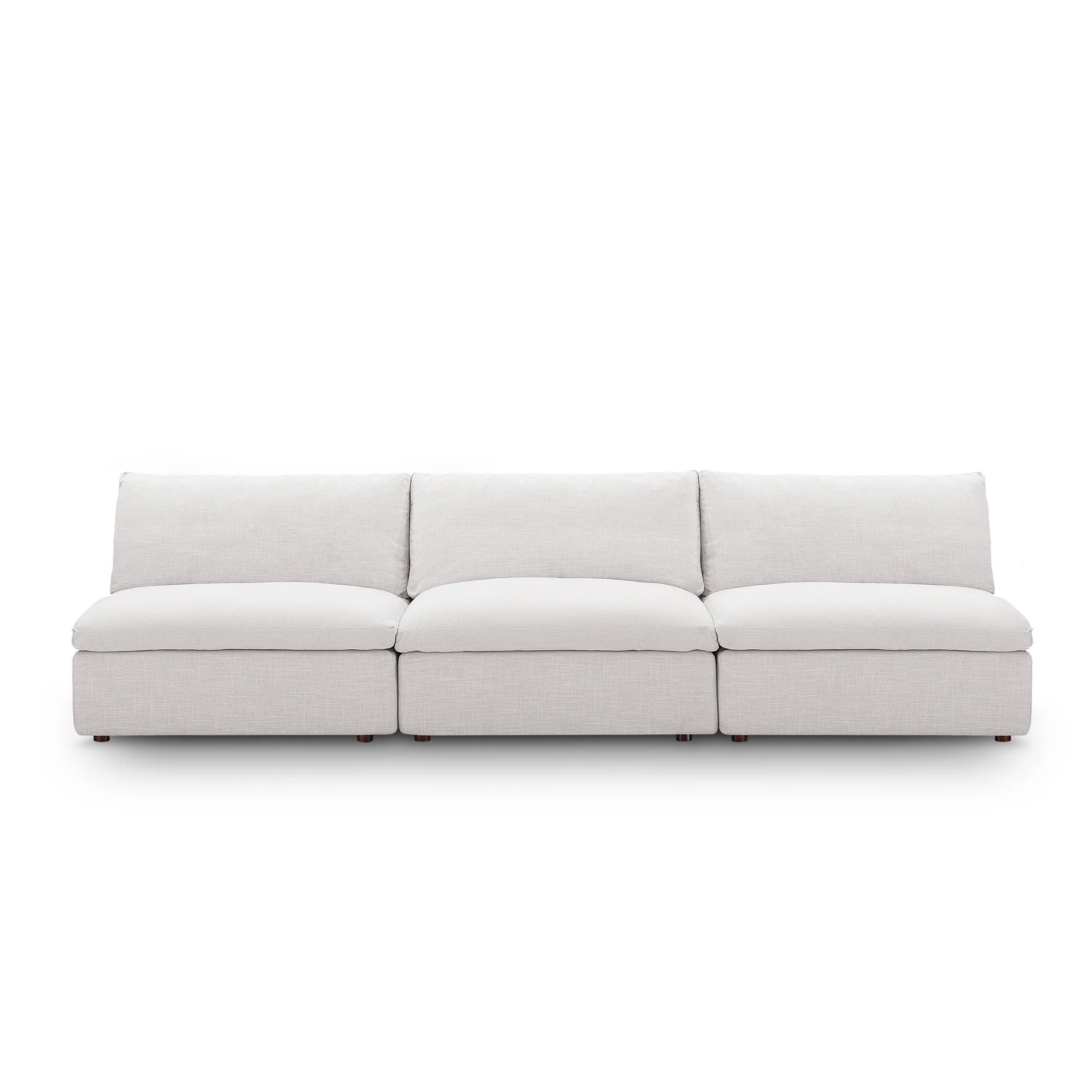 Commix Down Filled Overstuffed 3-Piece Armless Sectional Sofa