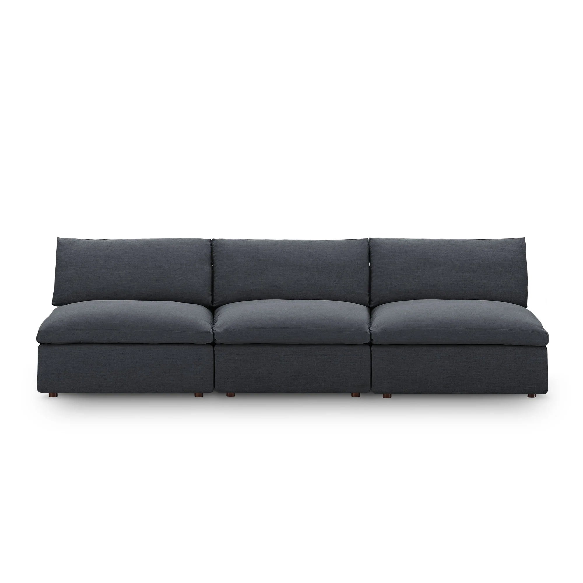 Commix Down Filled Overstuffed 3-Piece Armless Sectional Sofa