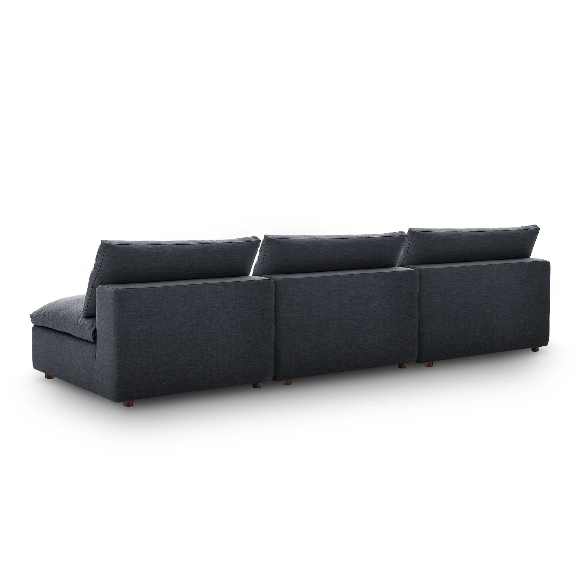 Commix Down Filled Overstuffed 3-Piece Armless Sectional Sofa