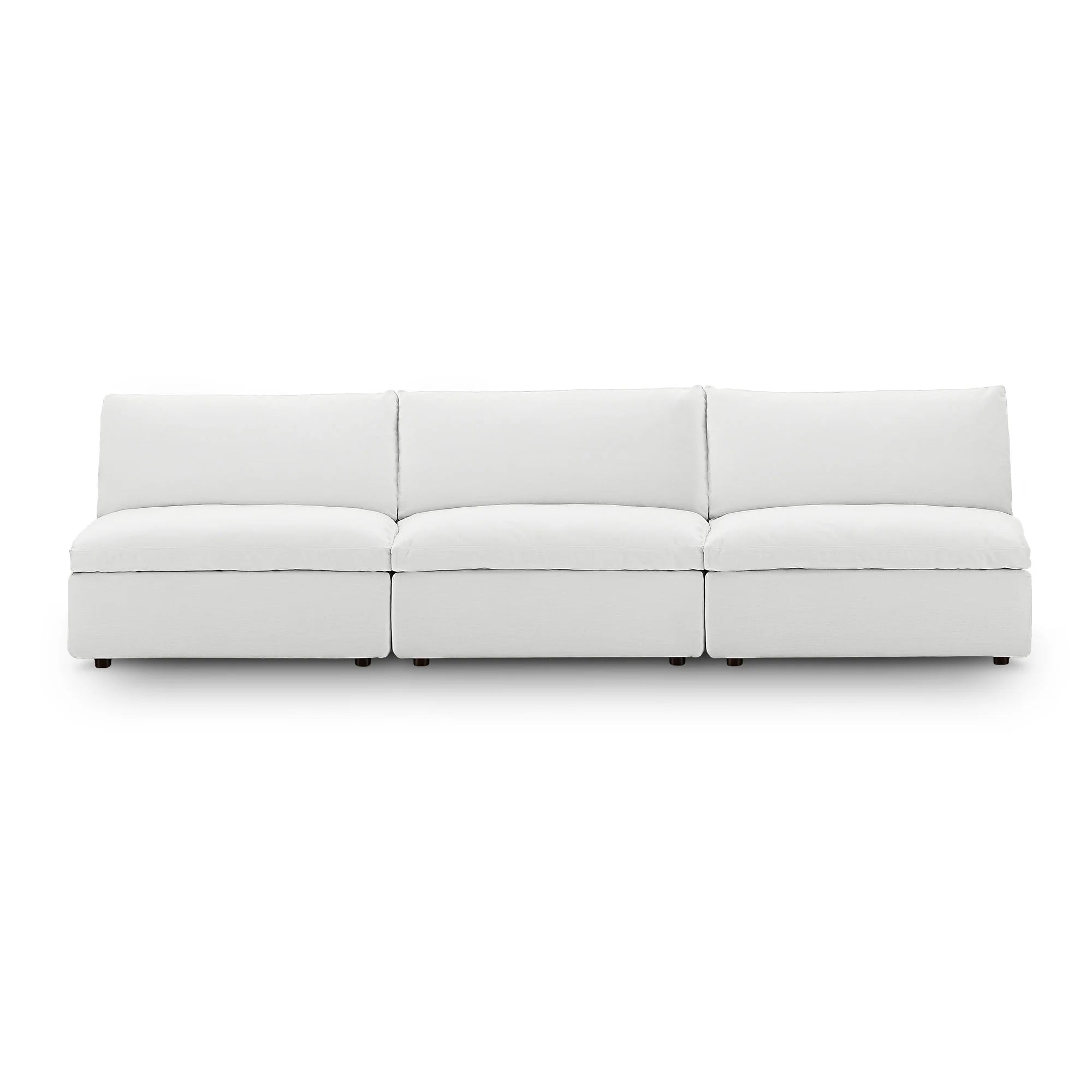 Chaise sans accoudoirs rembourrée en duvet Commix