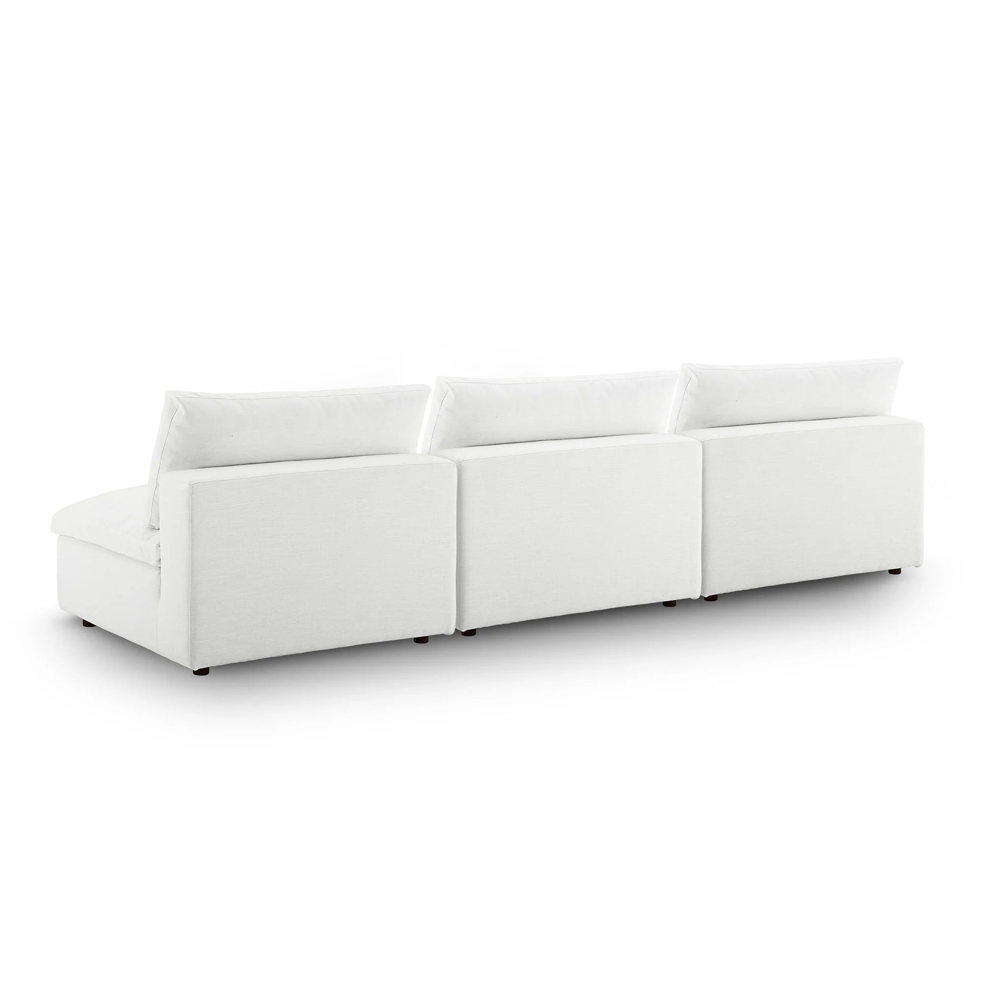 Commix Down Filled Overstuffed 3-Piece Armless Sectional Sofa