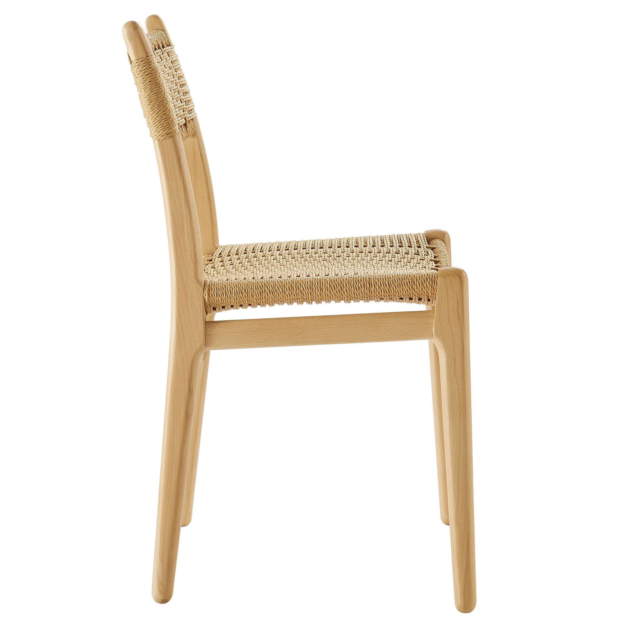 Wynn Rope and Wood Dining Side Chairs Set of 2