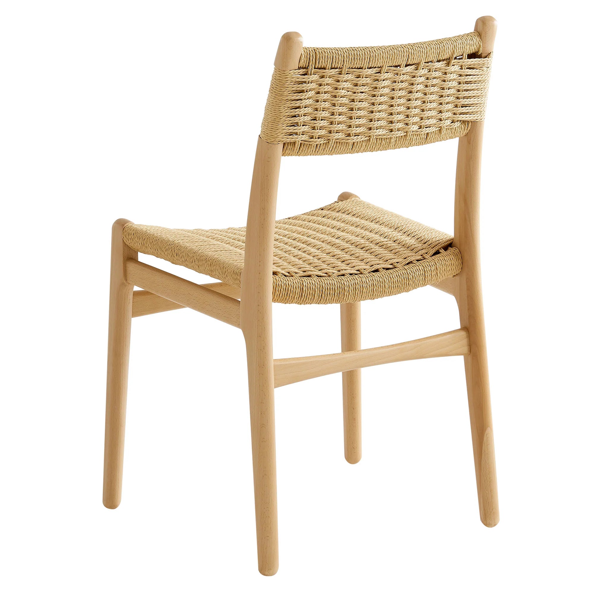 Wynn Rope and Wood Dining Side Chairs Set of 2