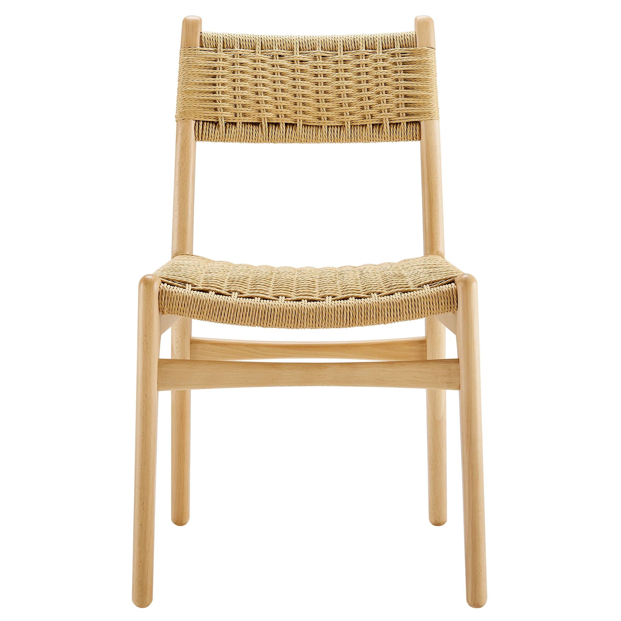 Wynn Rope and Wood Dining Side Chairs Set of 2