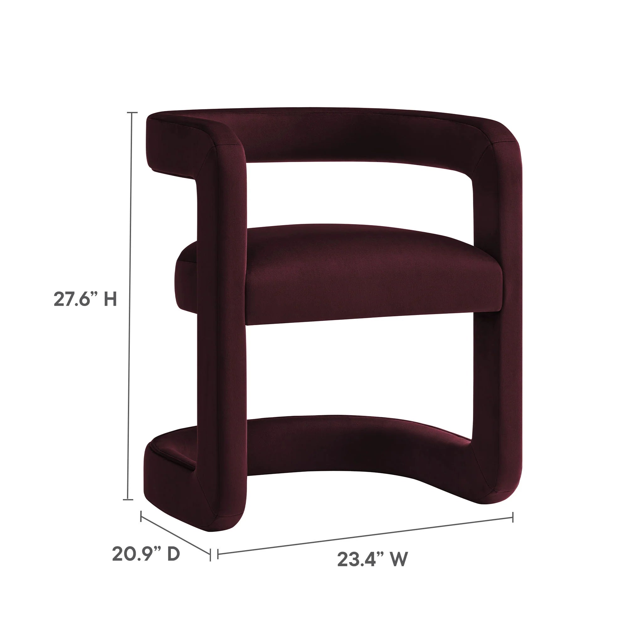 Winslow Barrel Performance Velvet Dining Chair