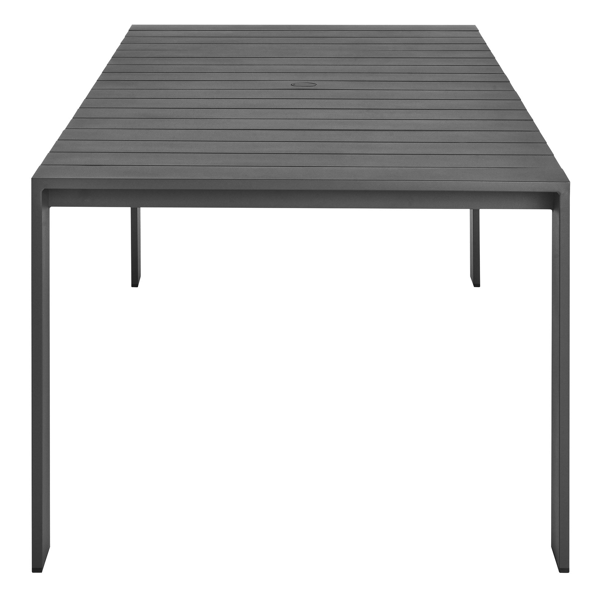 Tahoe Rectangular Outdoor Patio Aluminum Dining Table in Gray