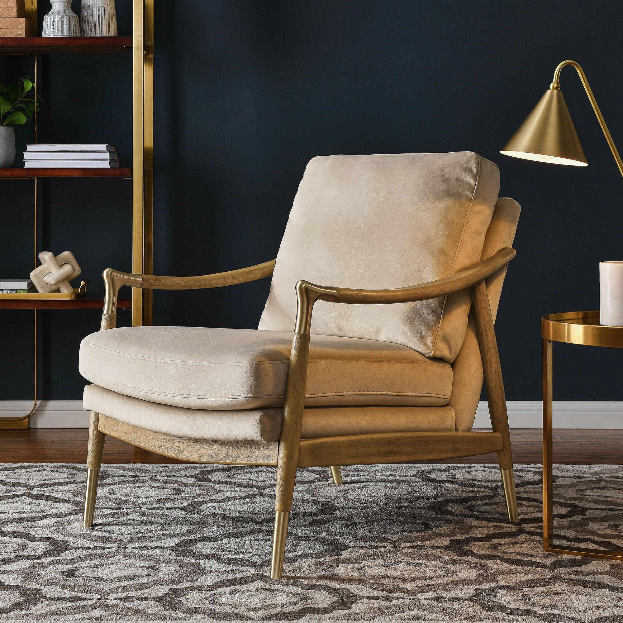 Langford Performance Velvet Accent Armchair