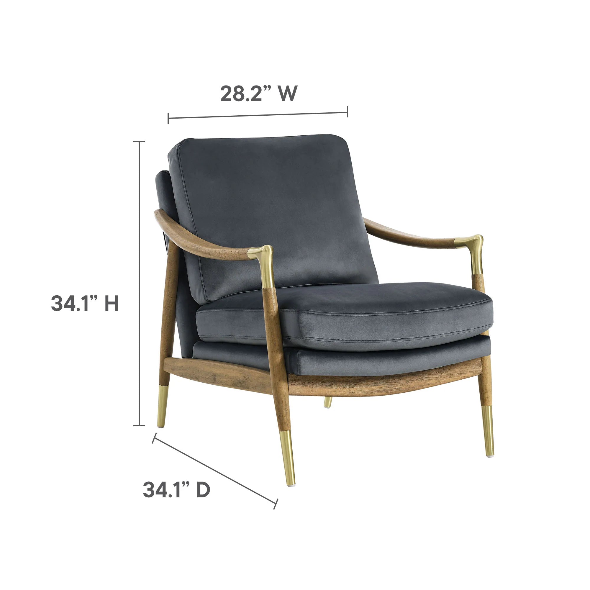 Langford Performance Velvet Accent Armchair