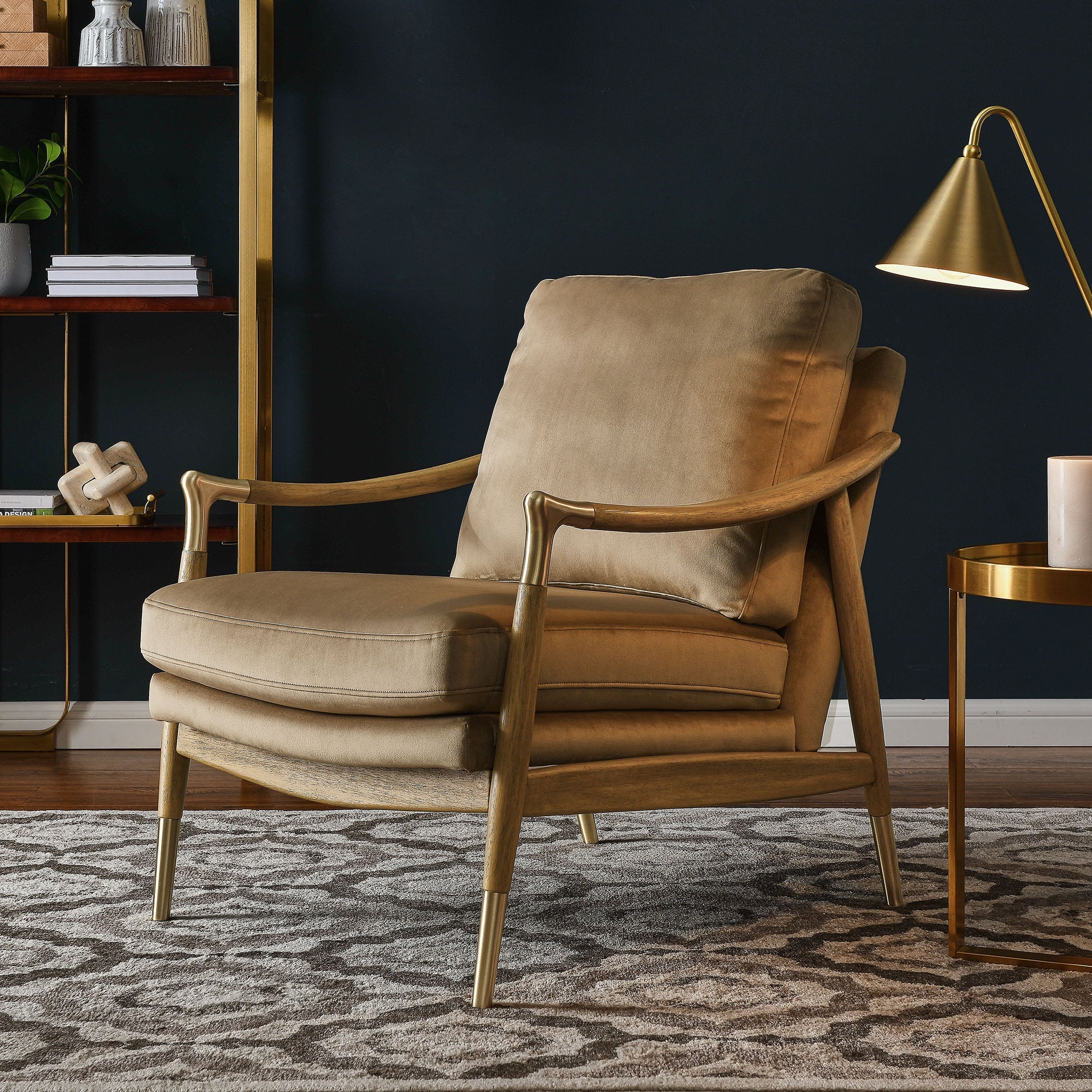 Langford Performance Velvet Accent Armchair