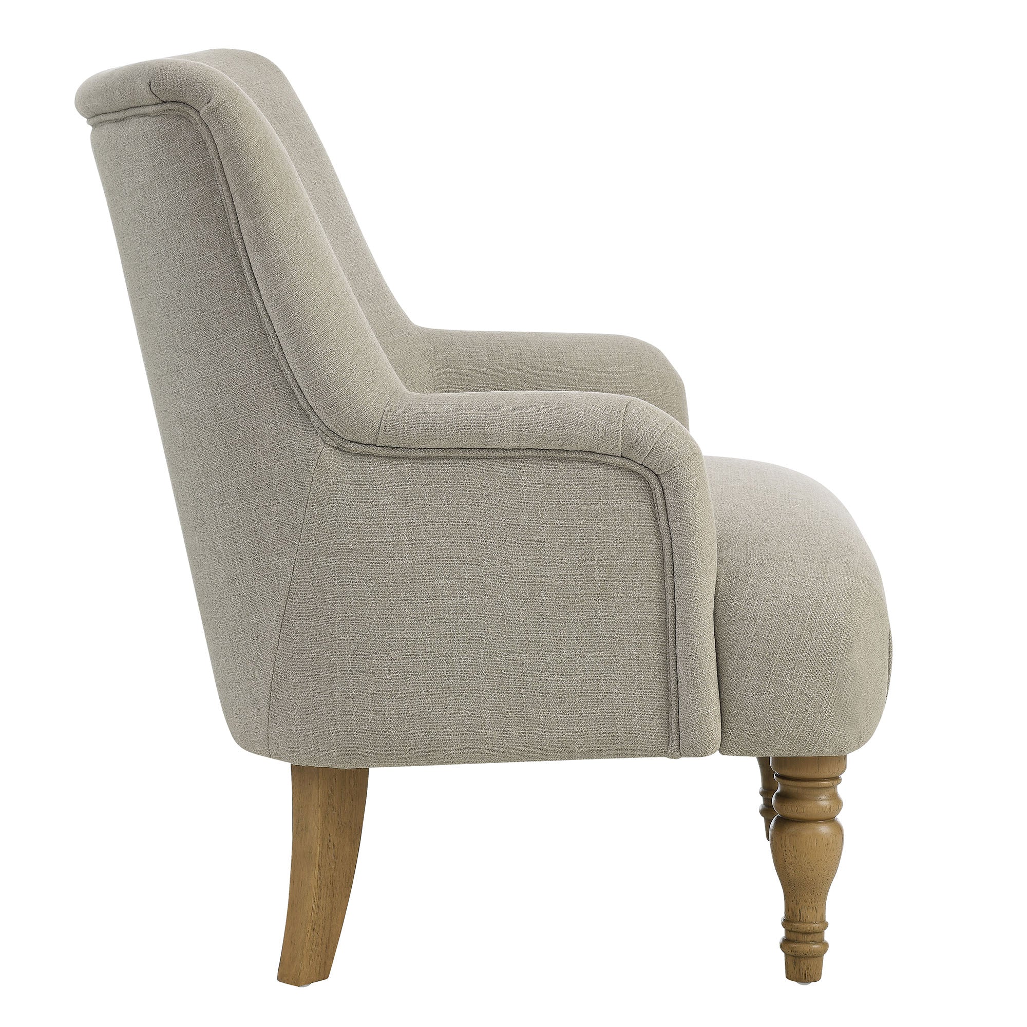 Fauteuil d'appoint rembourré en tissu Ellington