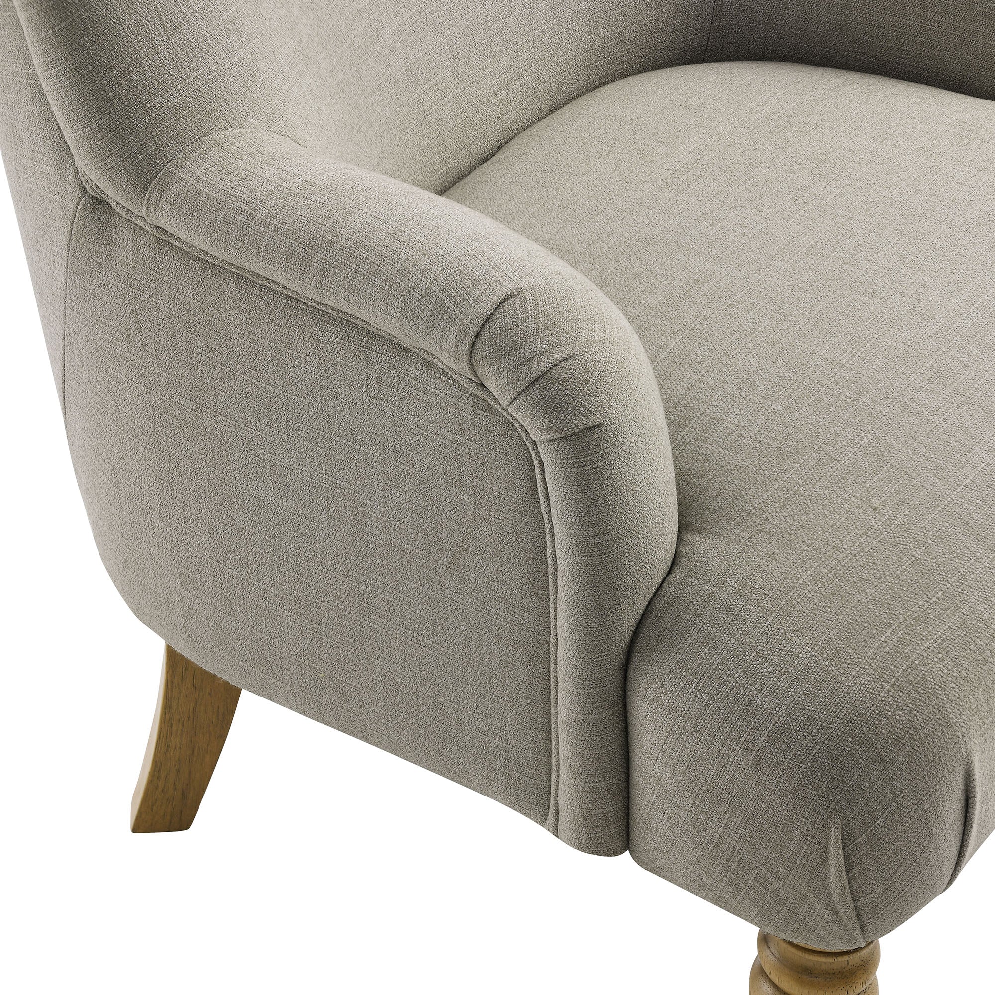 Fauteuil d'appoint rembourré en tissu Ellington