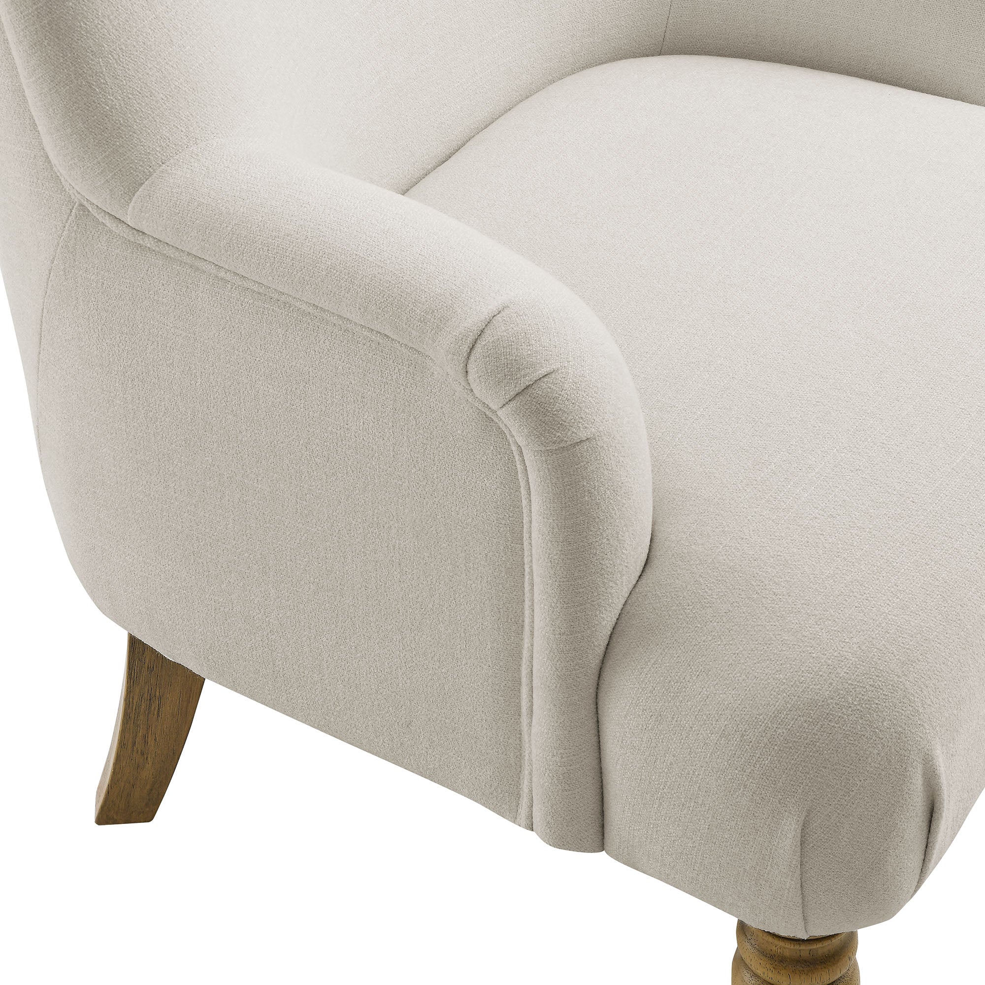 Fauteuil d'appoint rembourré en tissu Ellington