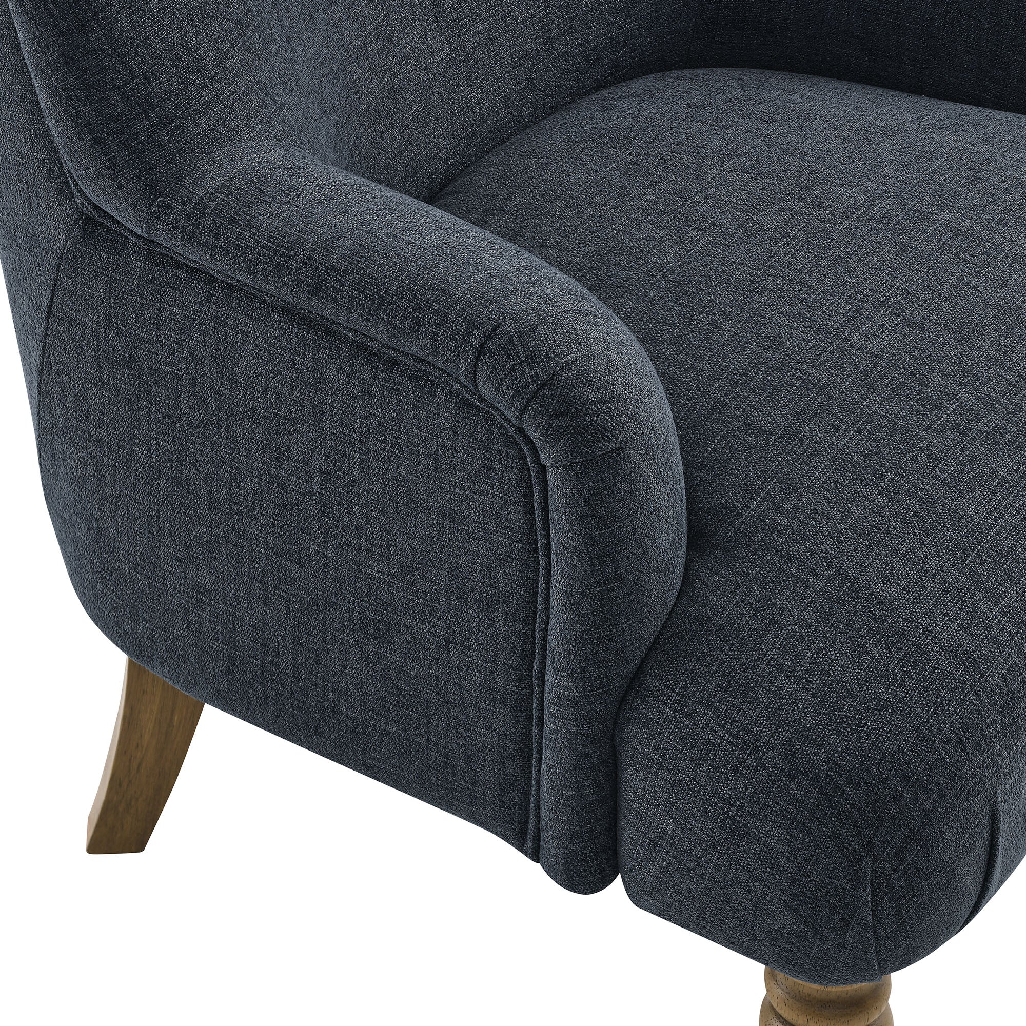 Fauteuil d'appoint rembourré en tissu Ellington