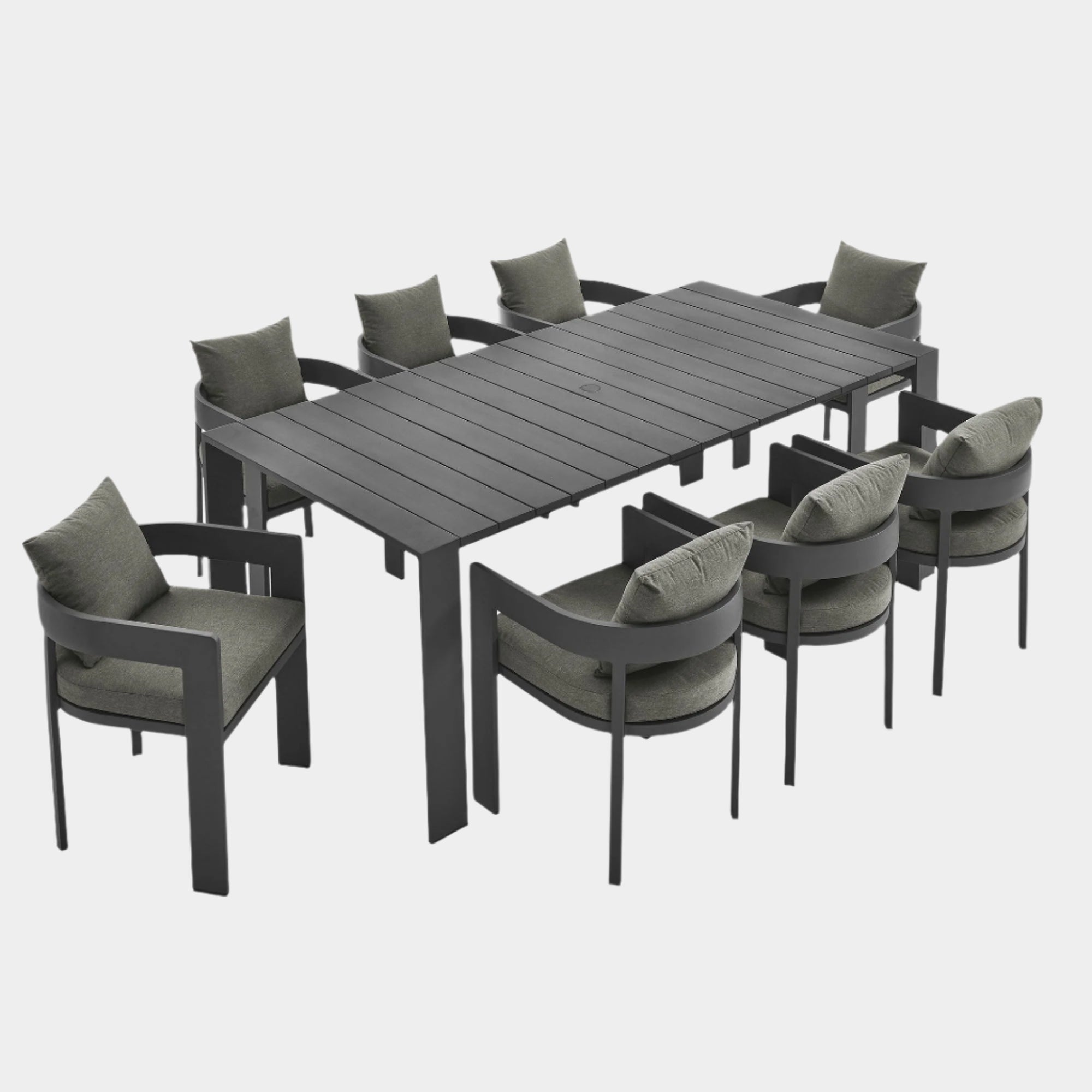 Tahoe 9-Piece Outdoor Patio Aluminum Dining Set