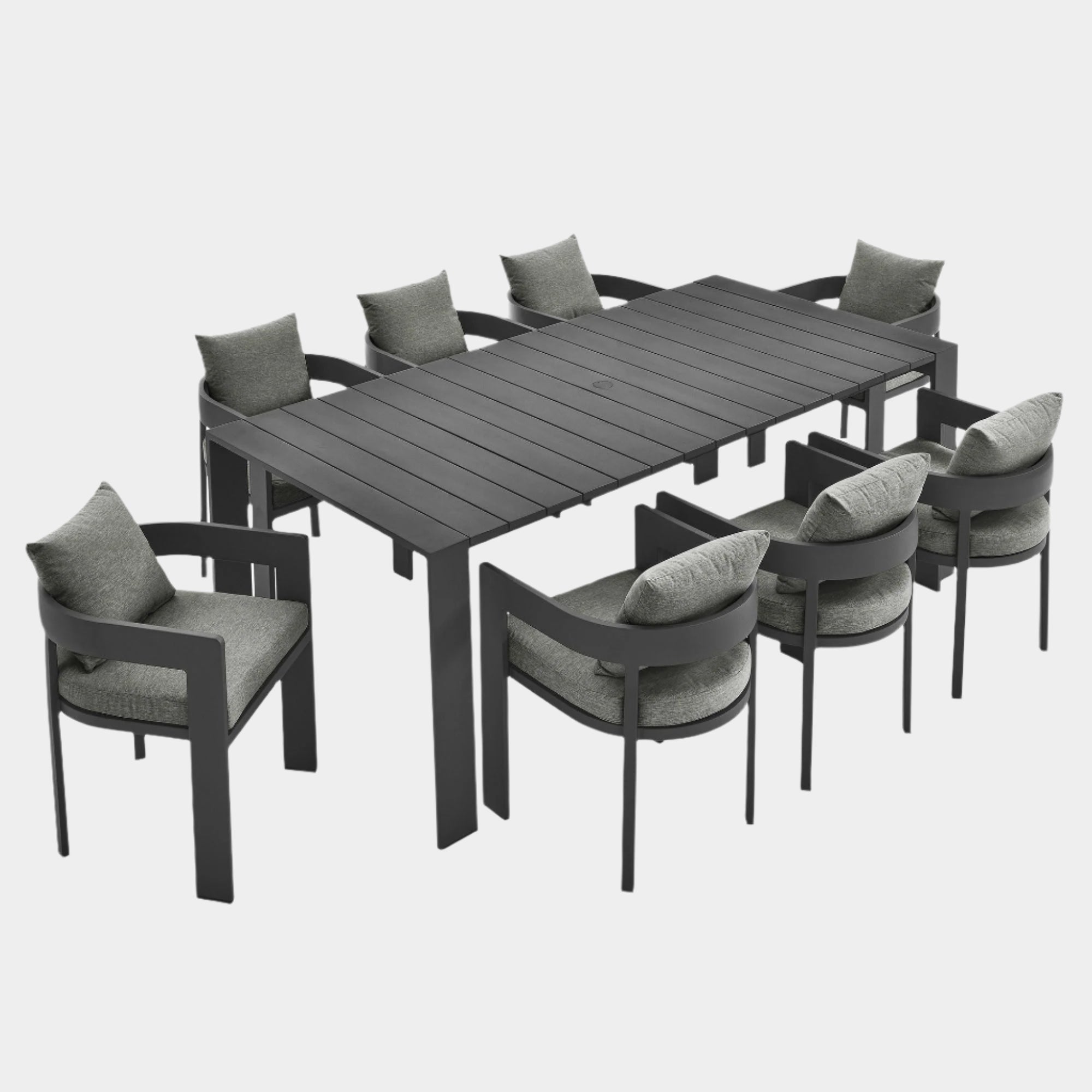 Tahoe 9-Piece Outdoor Patio Aluminum Dining Set