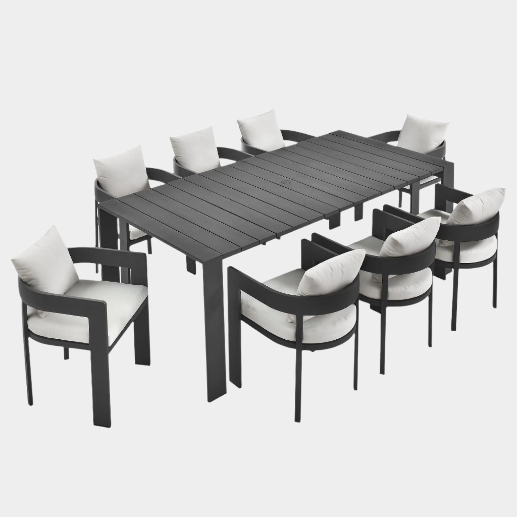 Tahoe 9-Piece Outdoor Patio Aluminum Dining Set