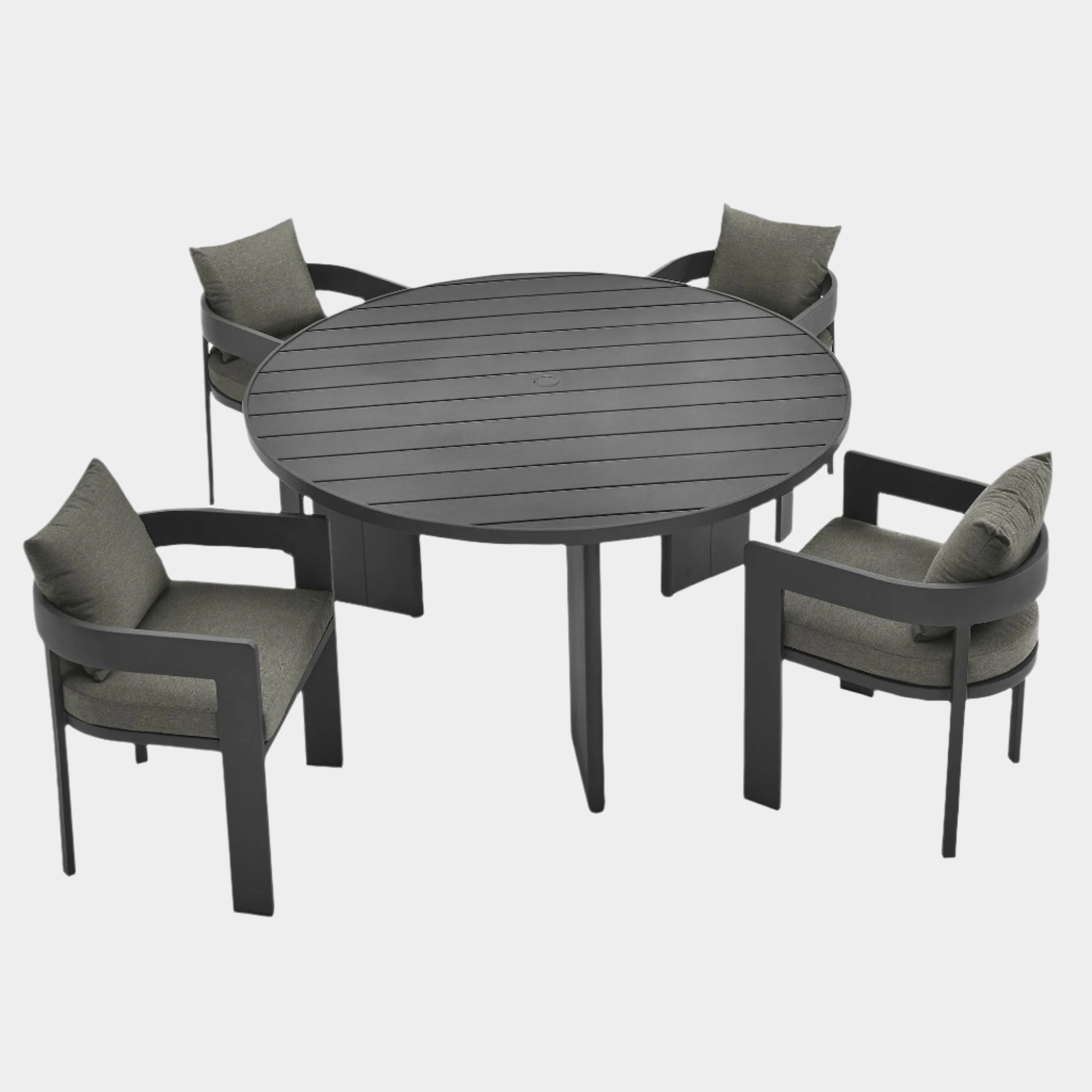 Tahoe 5-Piece Outdoor Patio Aluminum Dining Set