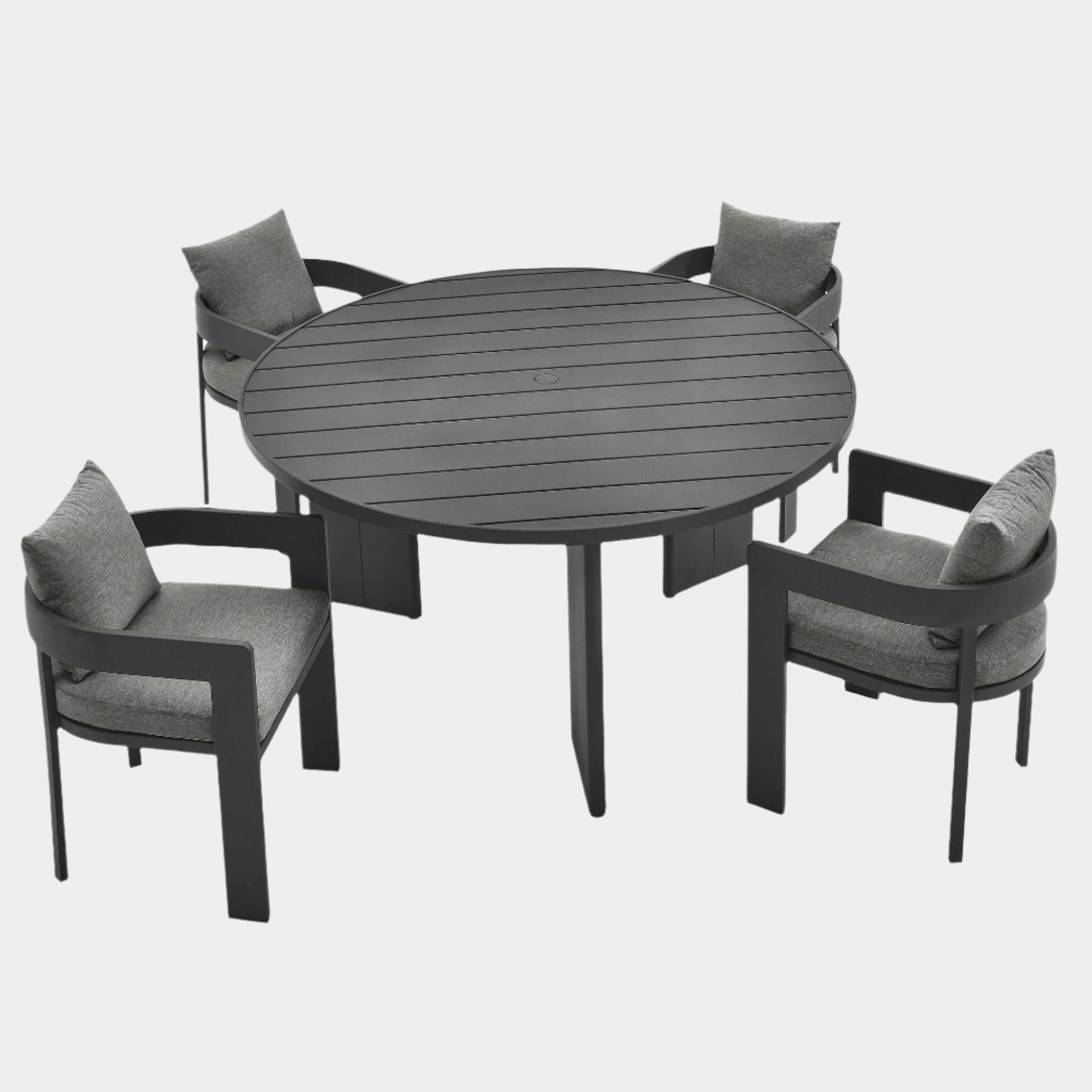 Tahoe 5-Piece Outdoor Patio Aluminum Dining Set