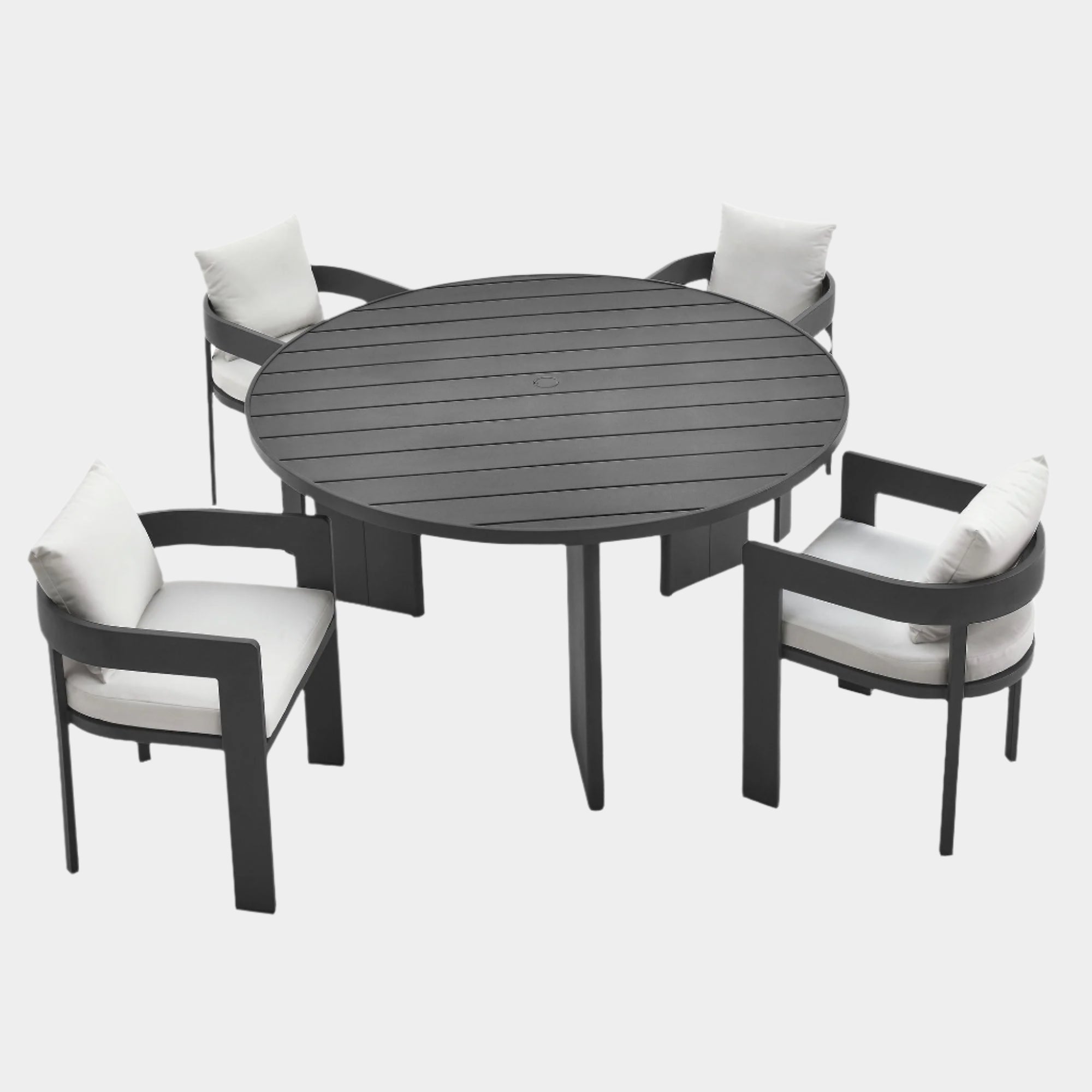 Tahoe 5-Piece Outdoor Patio Aluminum Dining Set