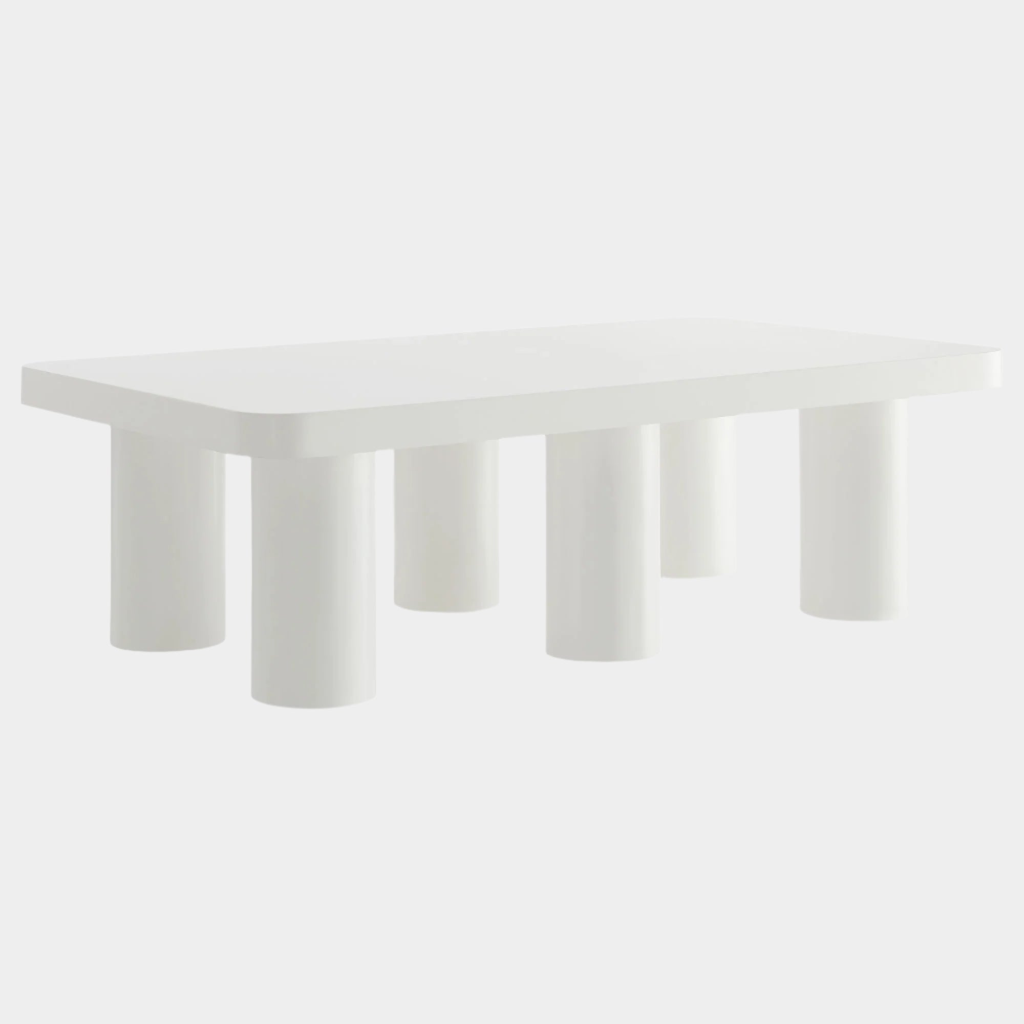 Cleo 54” Rectangular Coffee Table in White