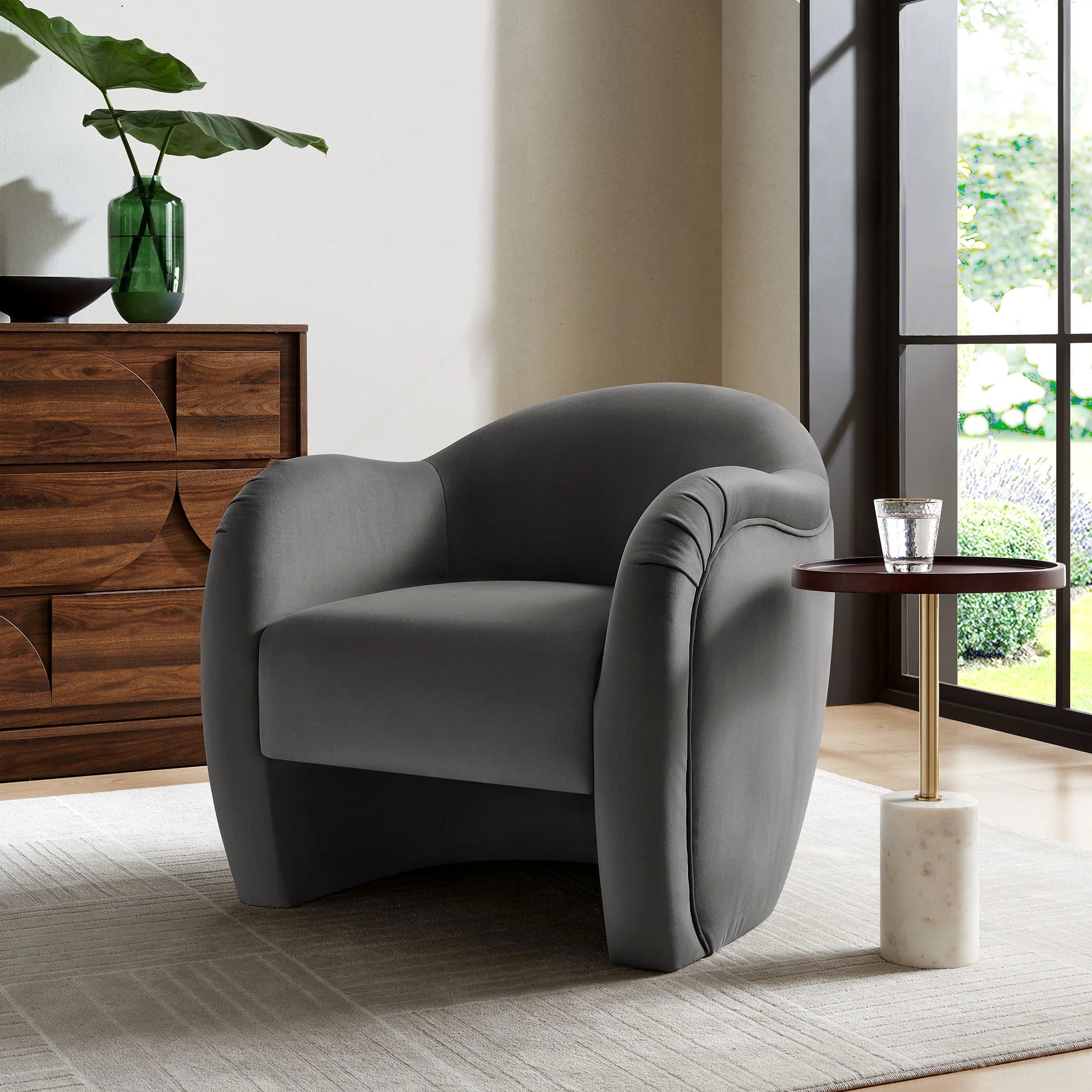 Compose Performance Velvet Accent Chair