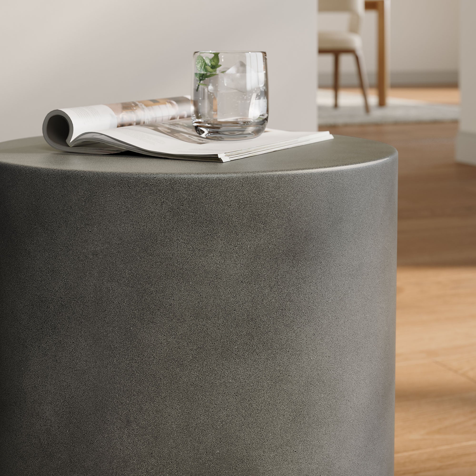 Brion Indoor - Outdoor Patio Concrete Stool