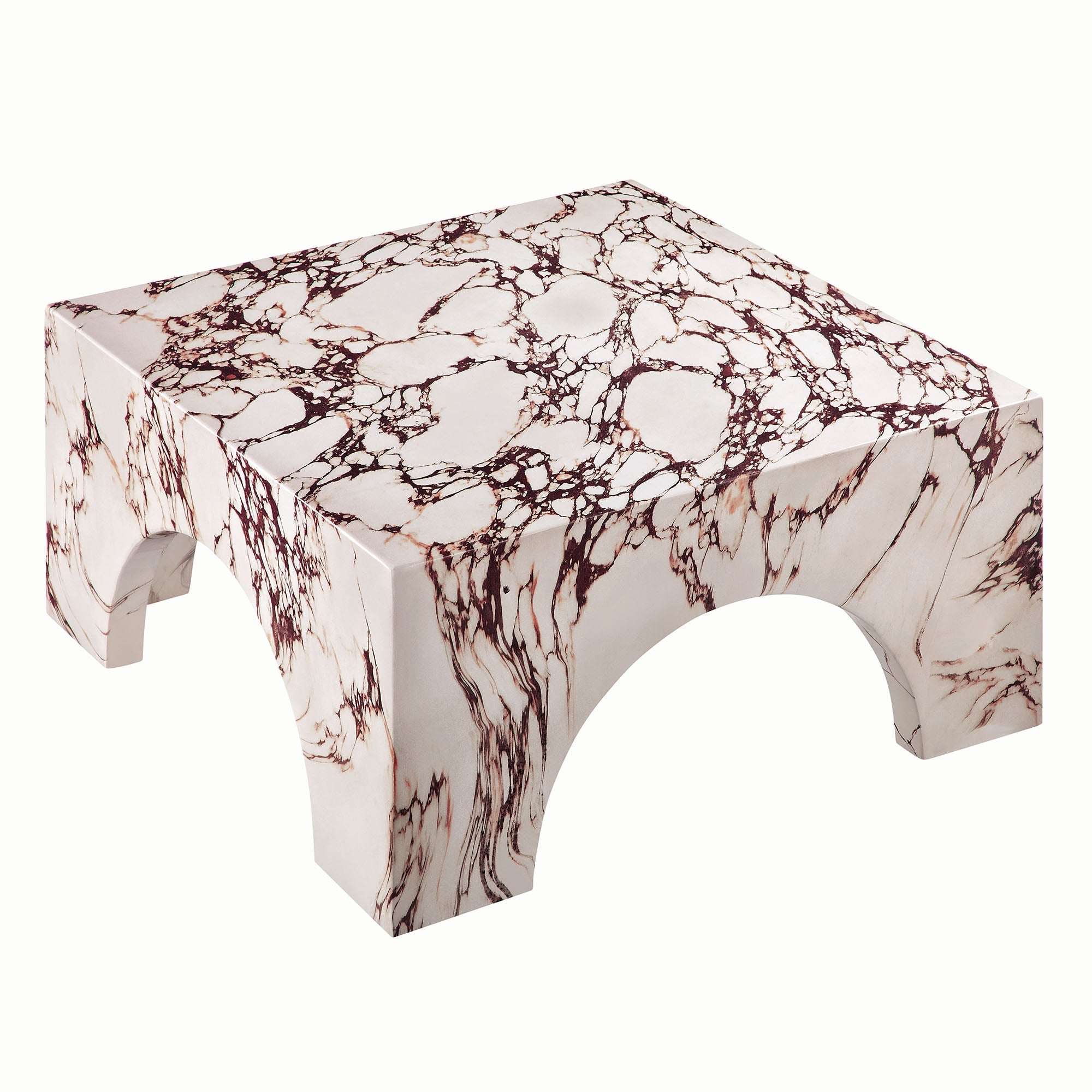 Table basse en béton cintrée pour patio intérieur et extérieur Valen 