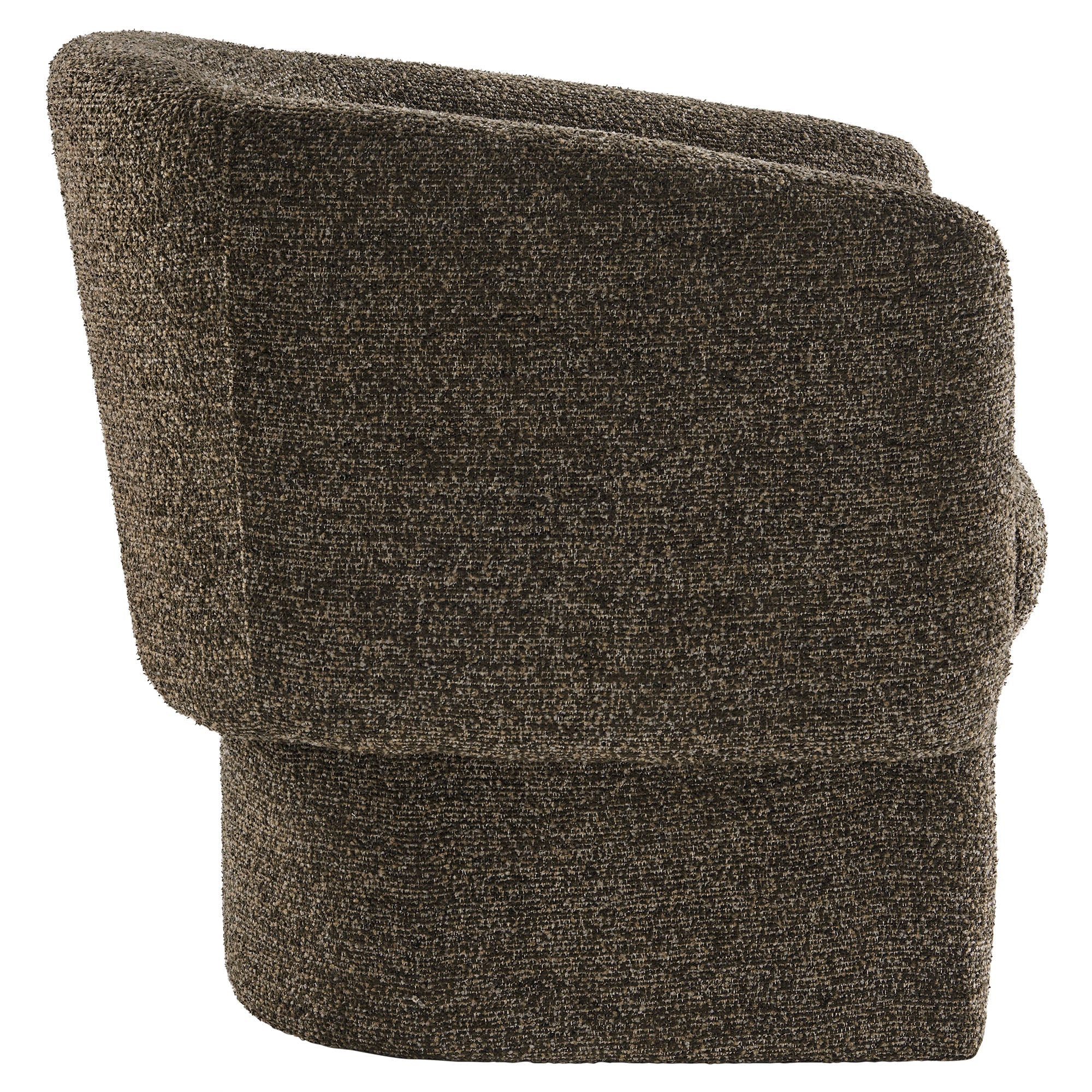 Fauteuil d'appoint tonneau en tissu Boucle Muse