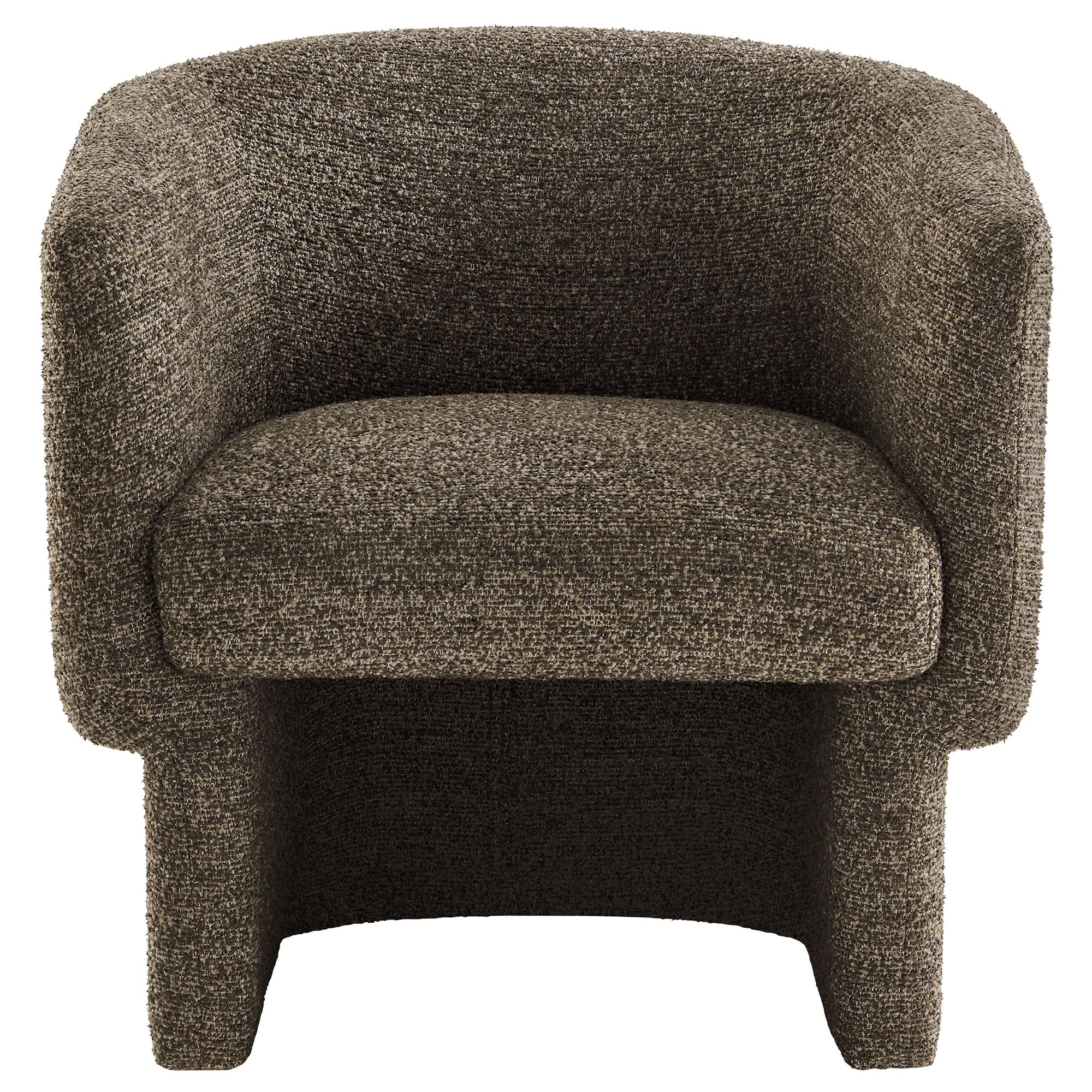 Fauteuil d'appoint tonneau en tissu Boucle Muse