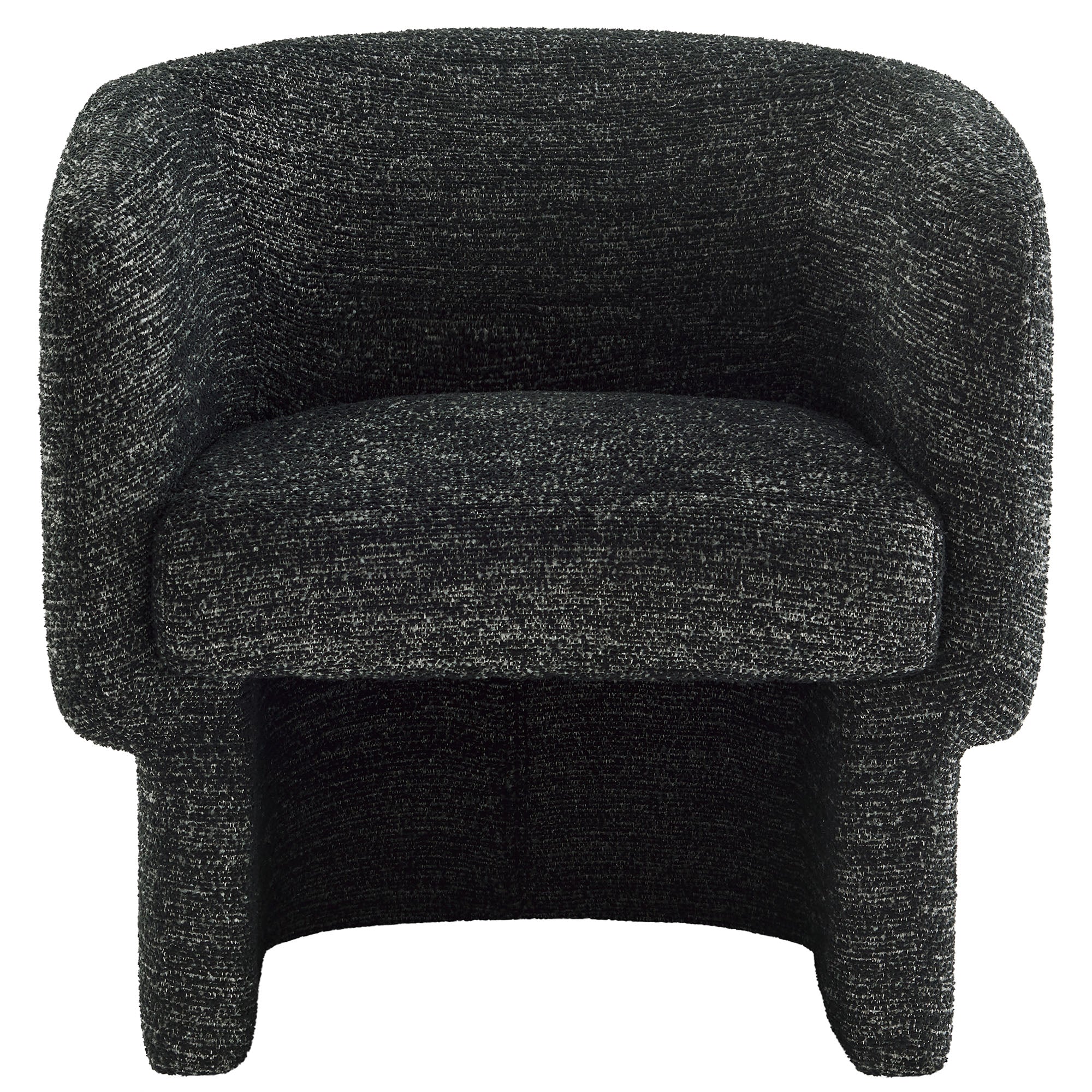 Fauteuil d'appoint tonneau en tissu Boucle Muse