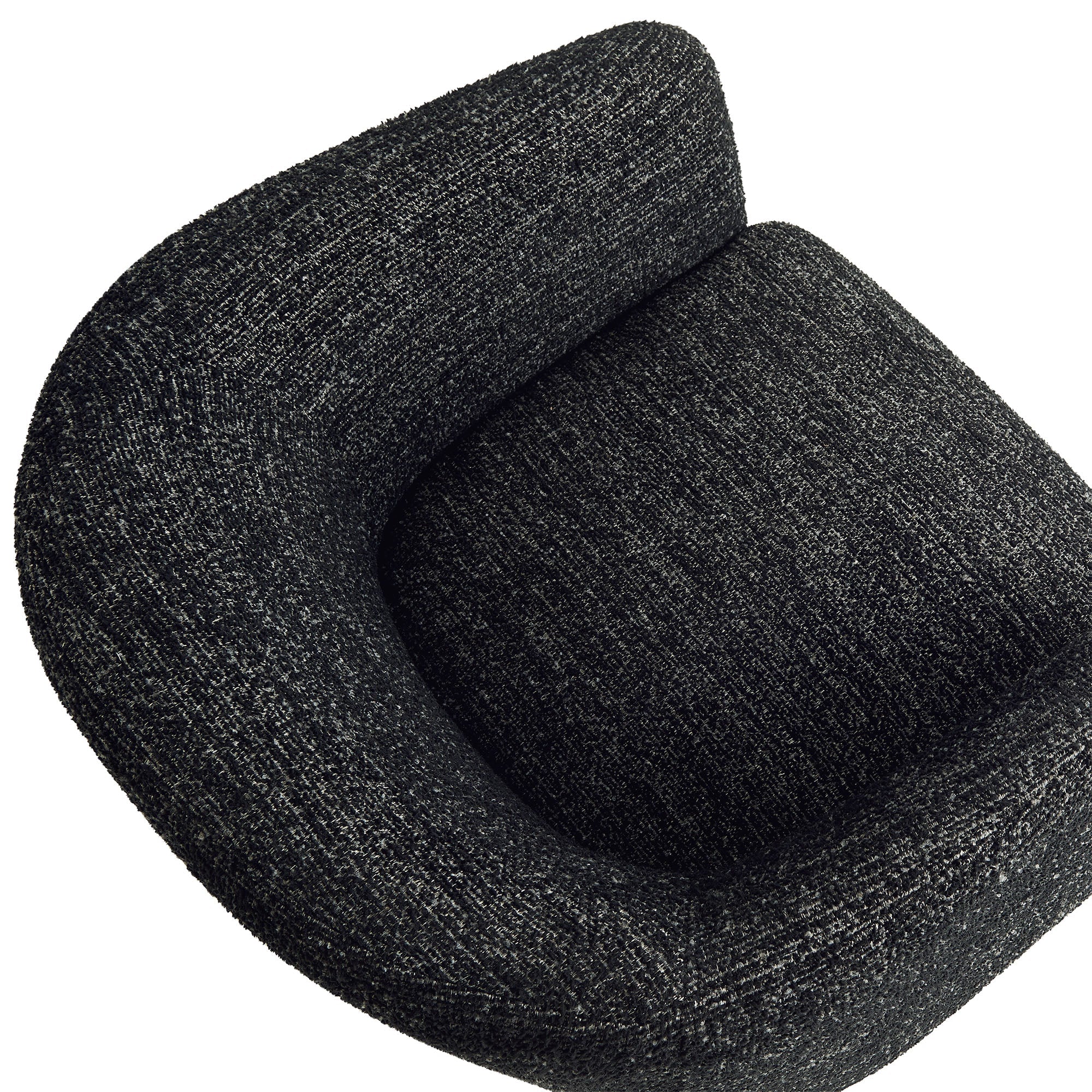 Fauteuil d'appoint tonneau en tissu Boucle Muse