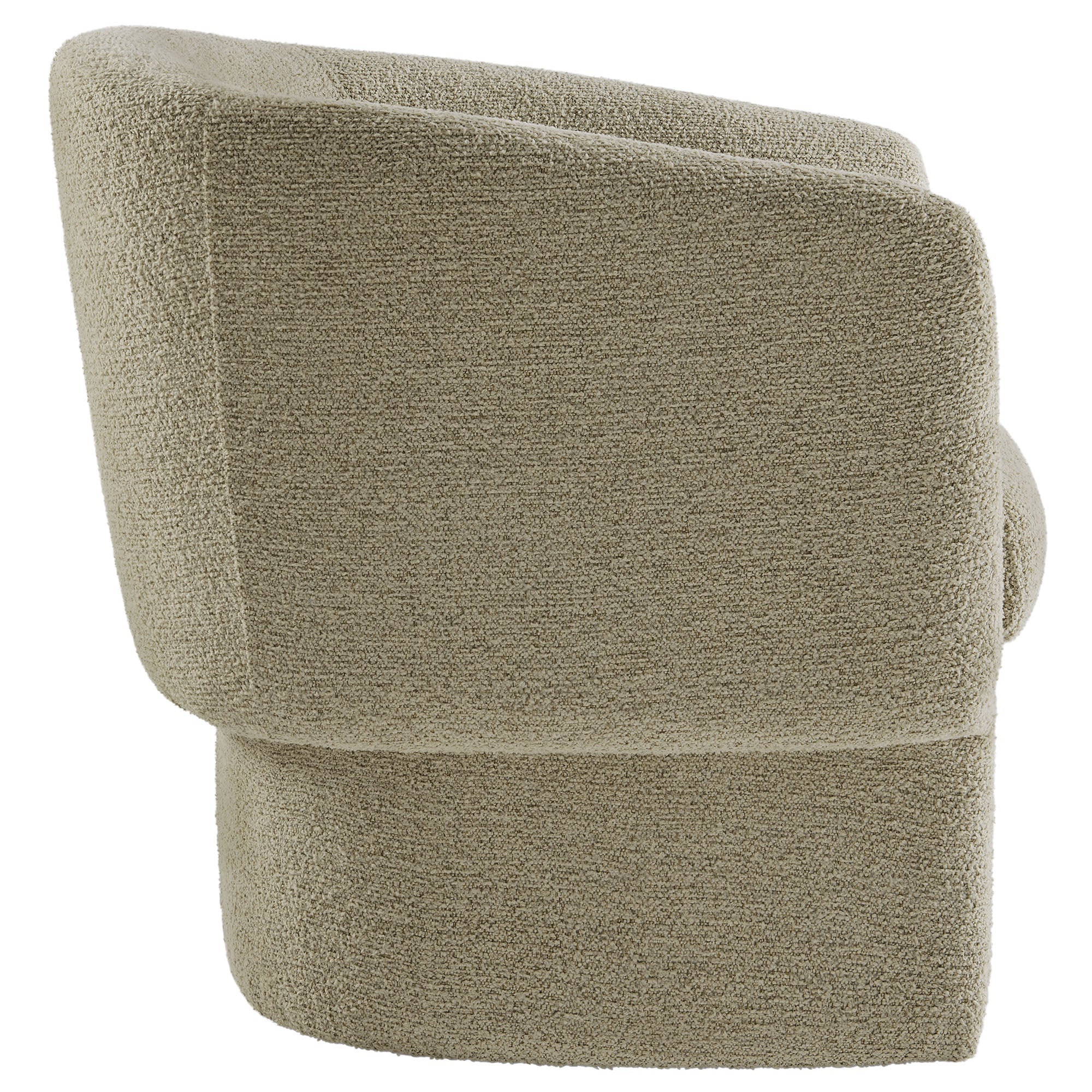 Fauteuil d'appoint tonneau en tissu Boucle Muse