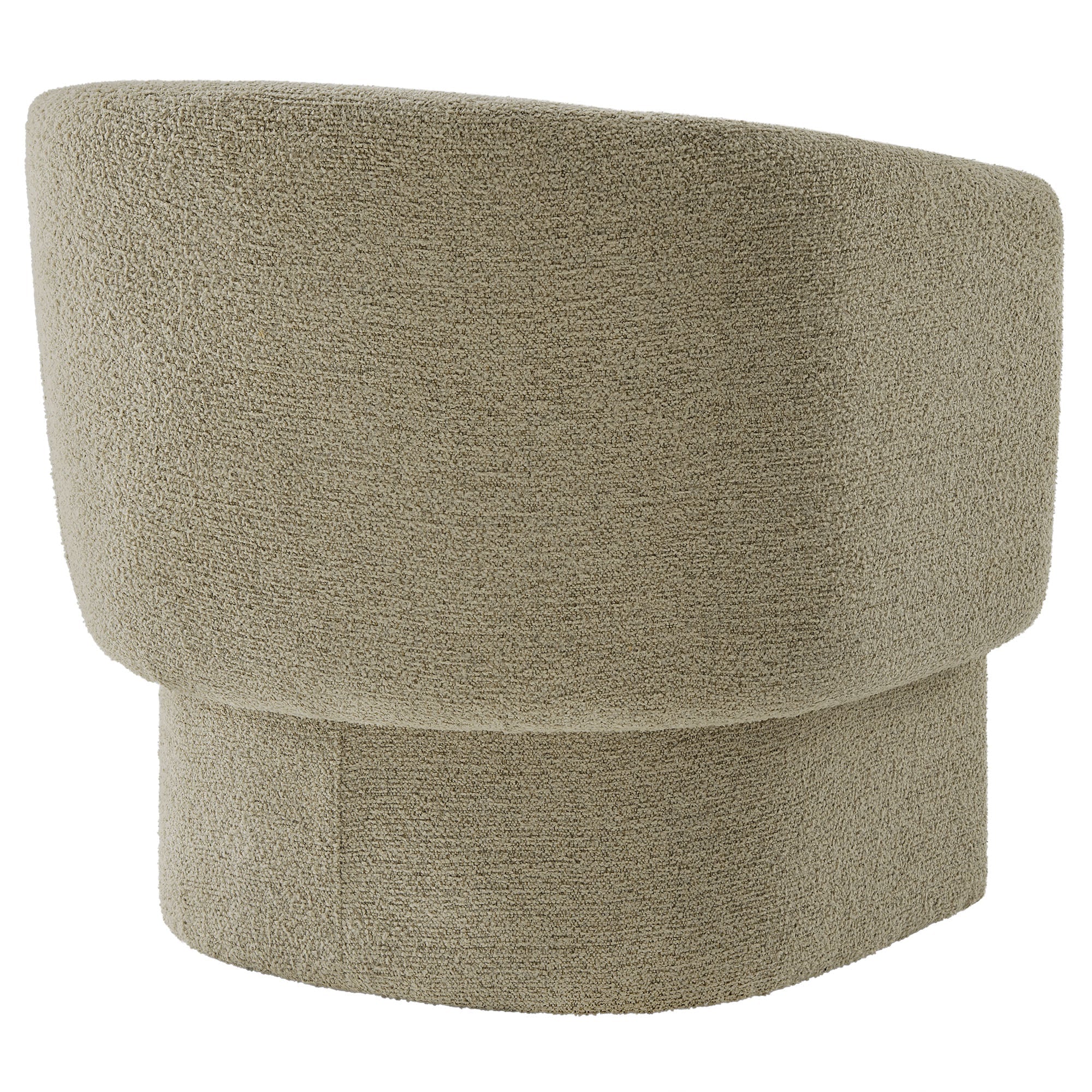 Fauteuil d'appoint tonneau en tissu Boucle Muse