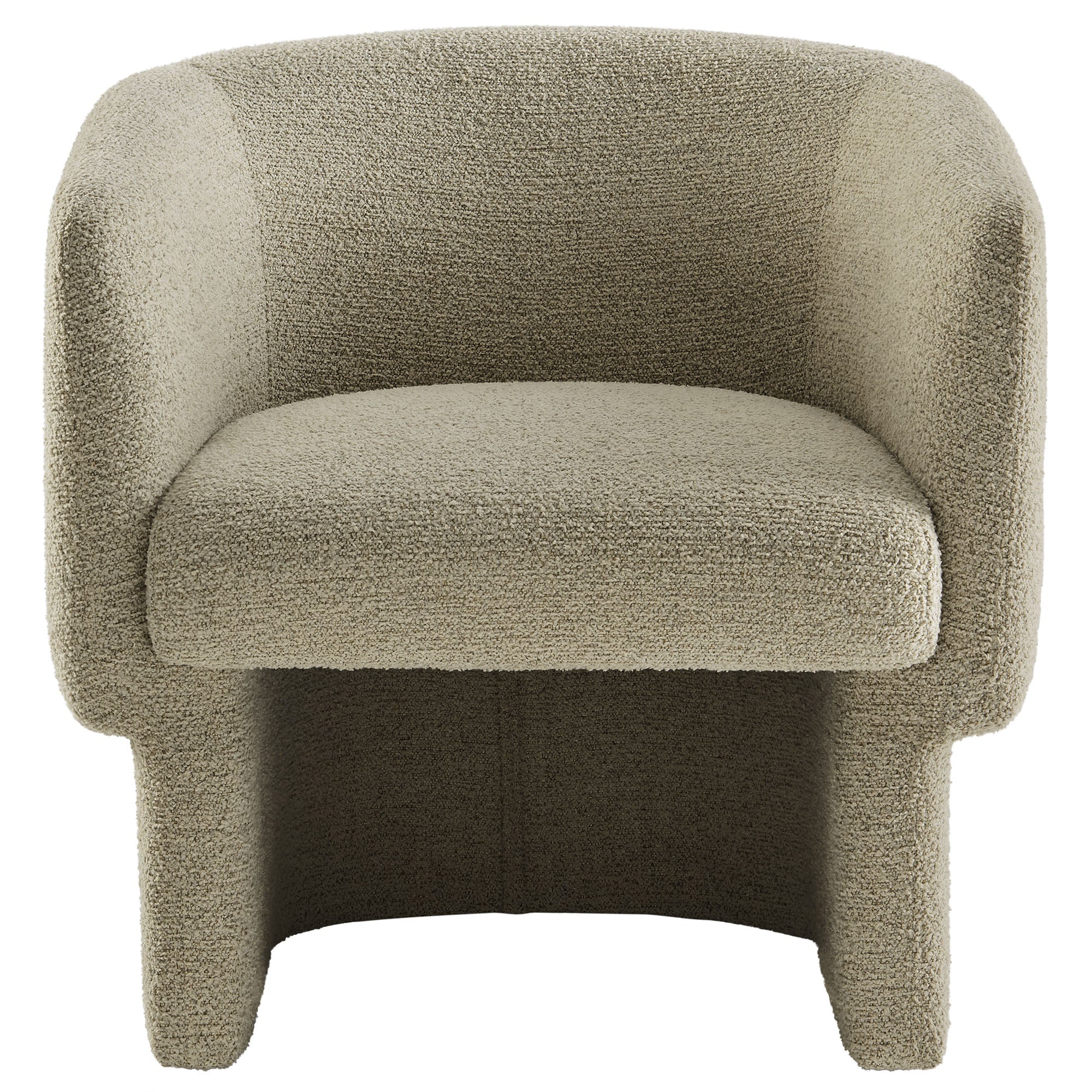 Fauteuil d'appoint tonneau en tissu Boucle Muse