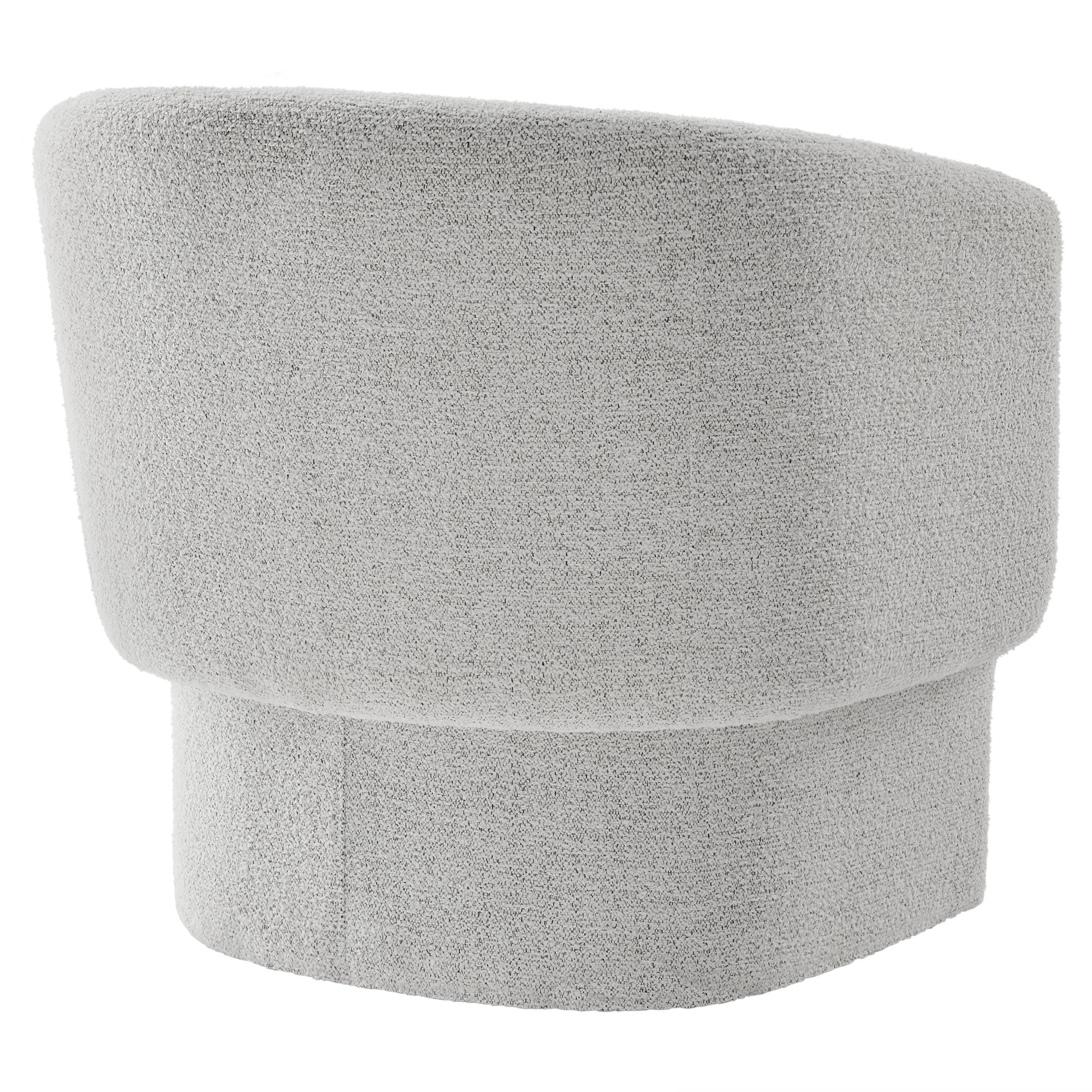 Fauteuil d'appoint tonneau en tissu Boucle Muse