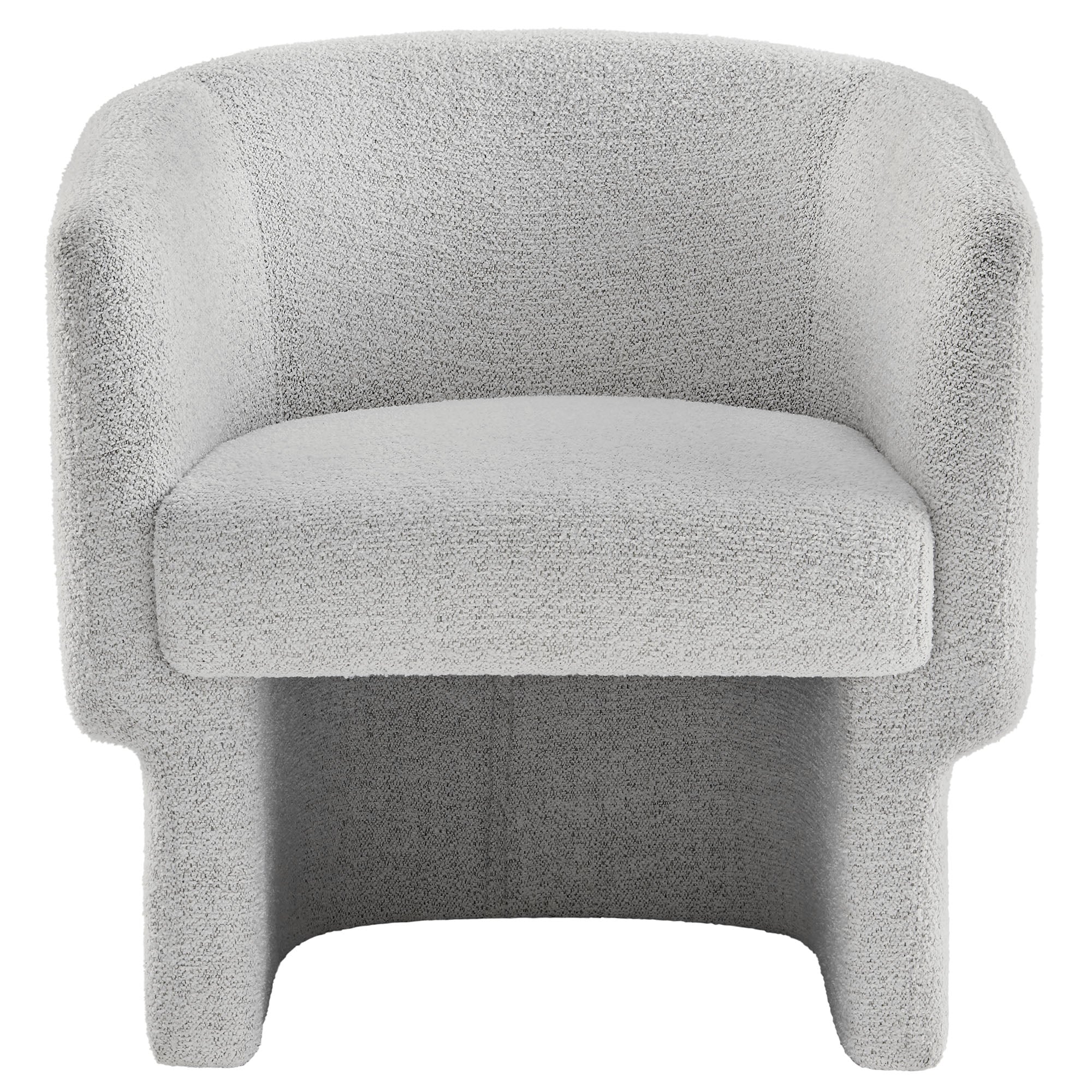 Fauteuil d'appoint tonneau en tissu Boucle Muse