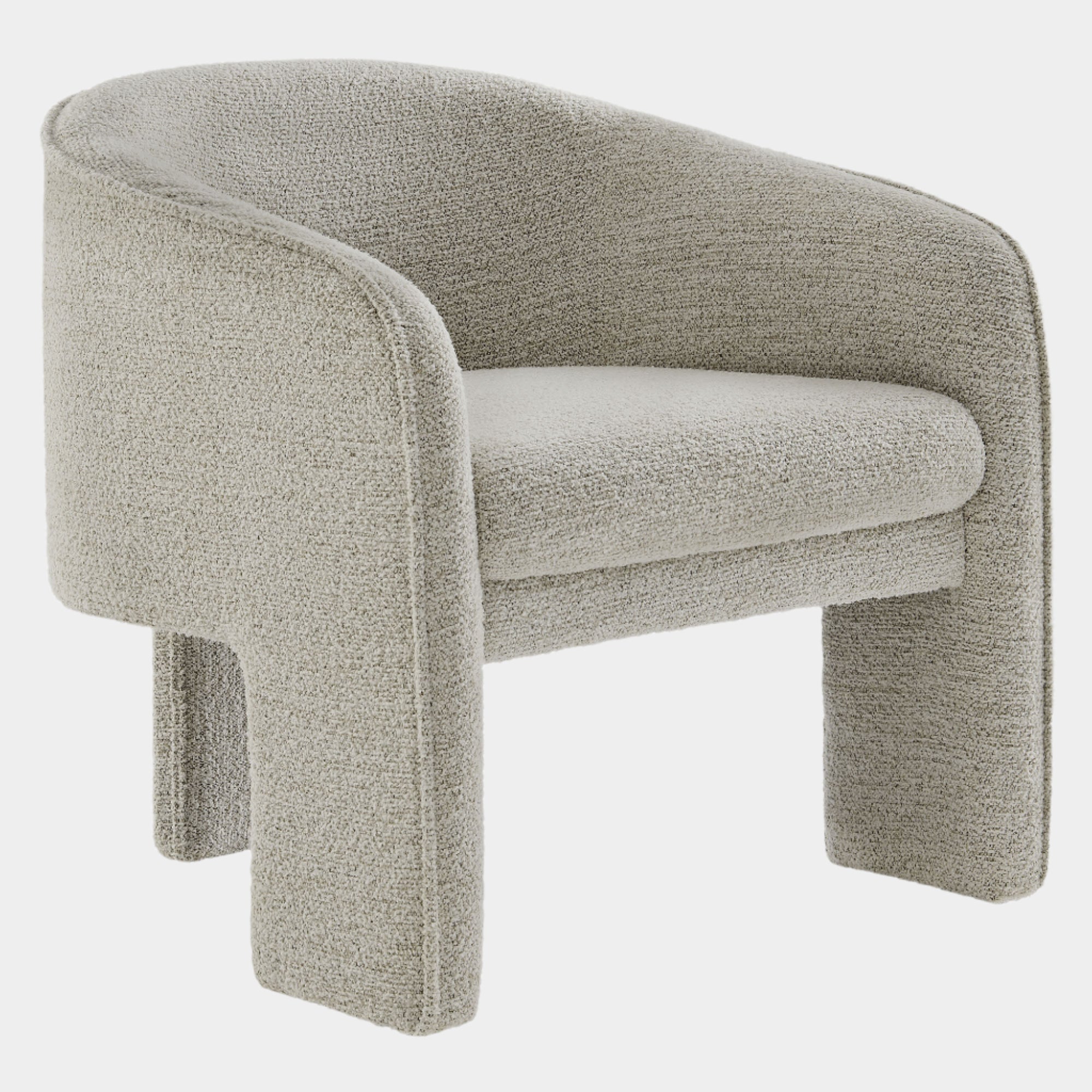 Fauteuil d'appoint rembourré en tissu Greer Boucle