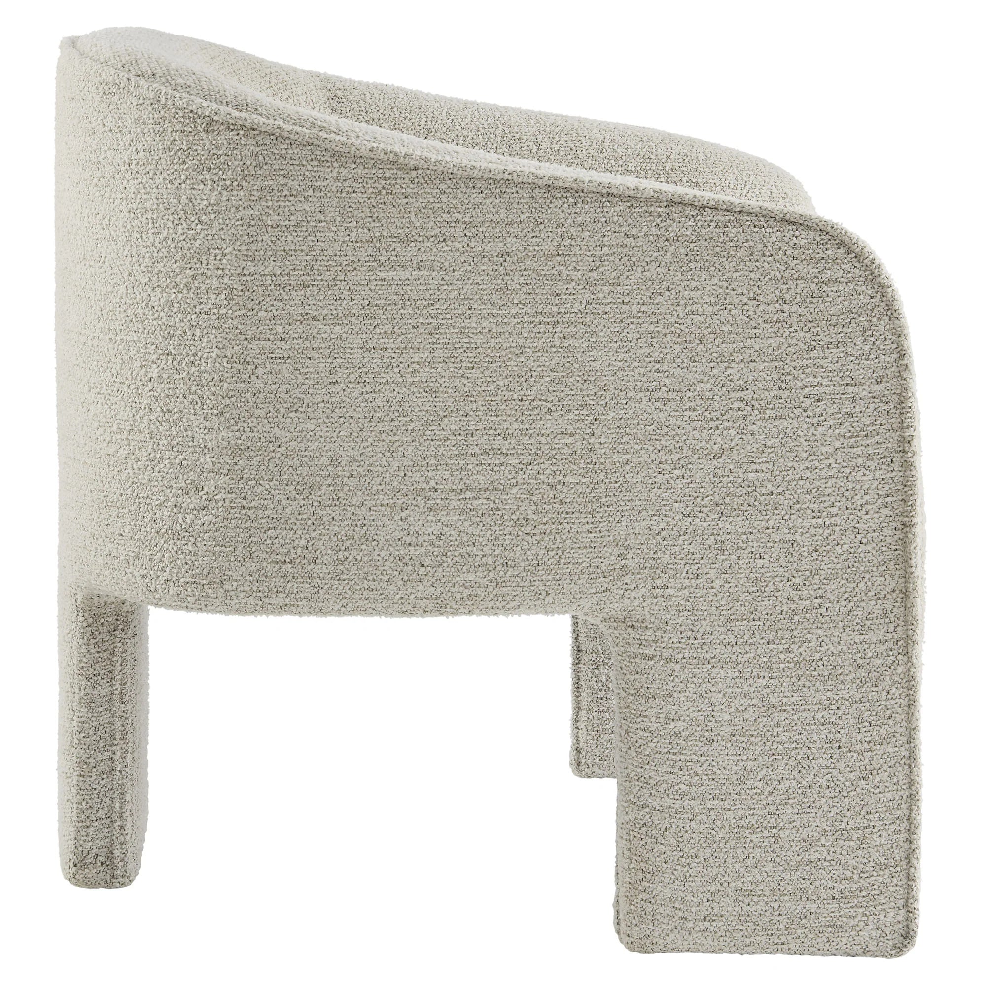 Fauteuil d'appoint rembourré en tissu Greer Boucle