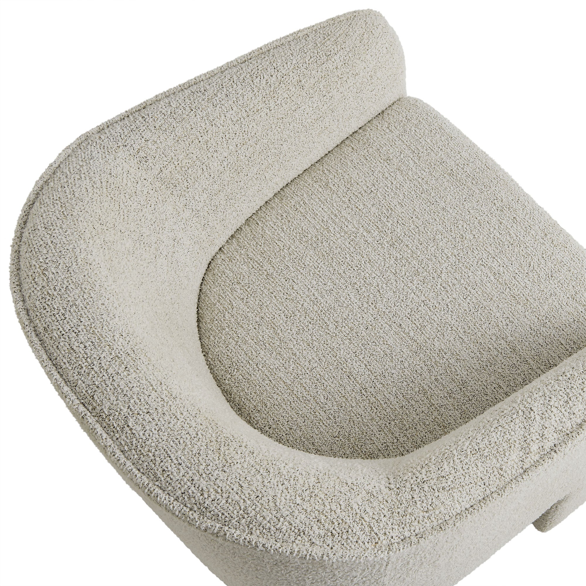 Fauteuil d'appoint rembourré en tissu Greer Boucle