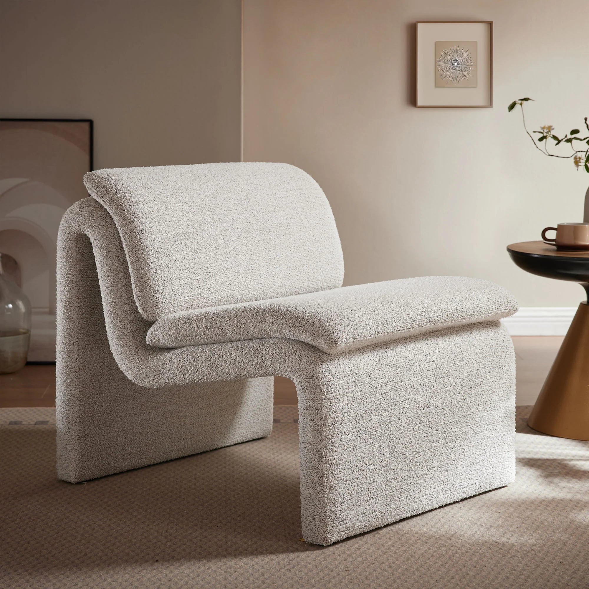 Dune Boucle Upholstered Armless Accent Chair