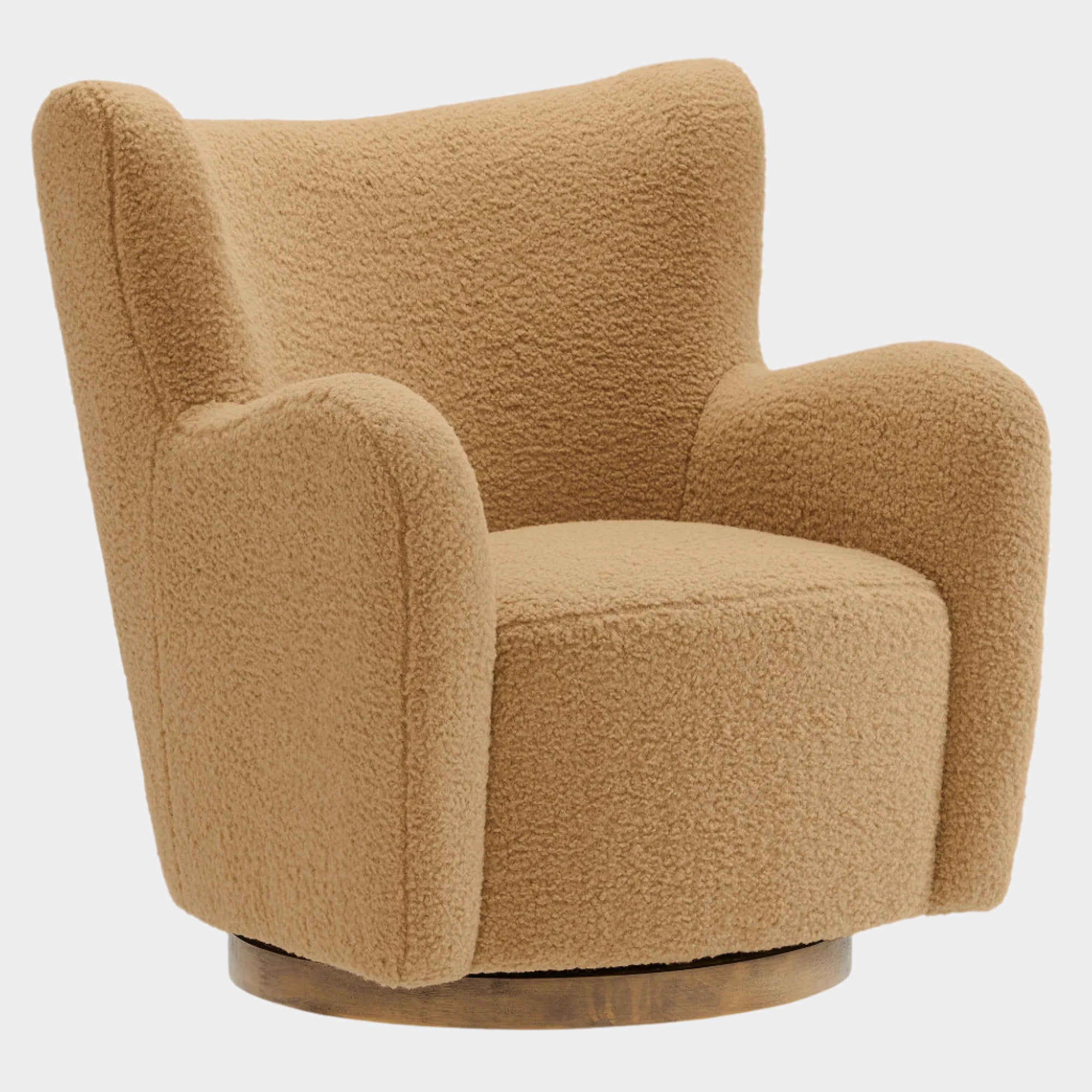 Fauteuil d'appoint pivotant Montrose Wingback Sherpa 