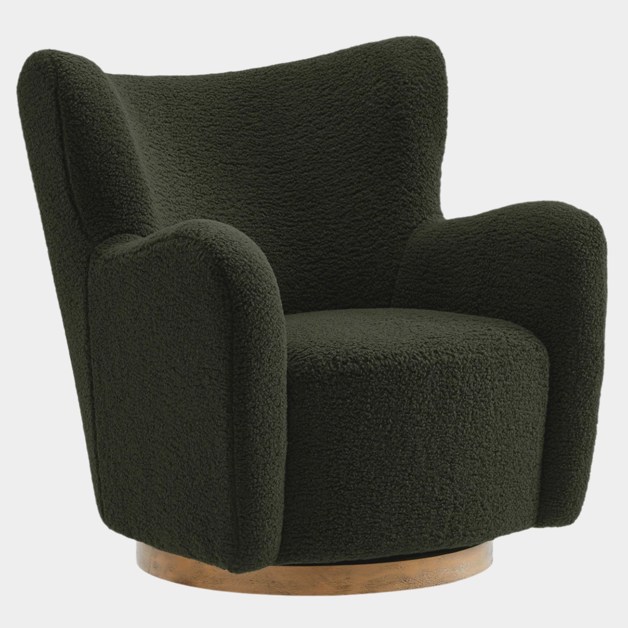 Fauteuil d'appoint pivotant Montrose Wingback Sherpa 