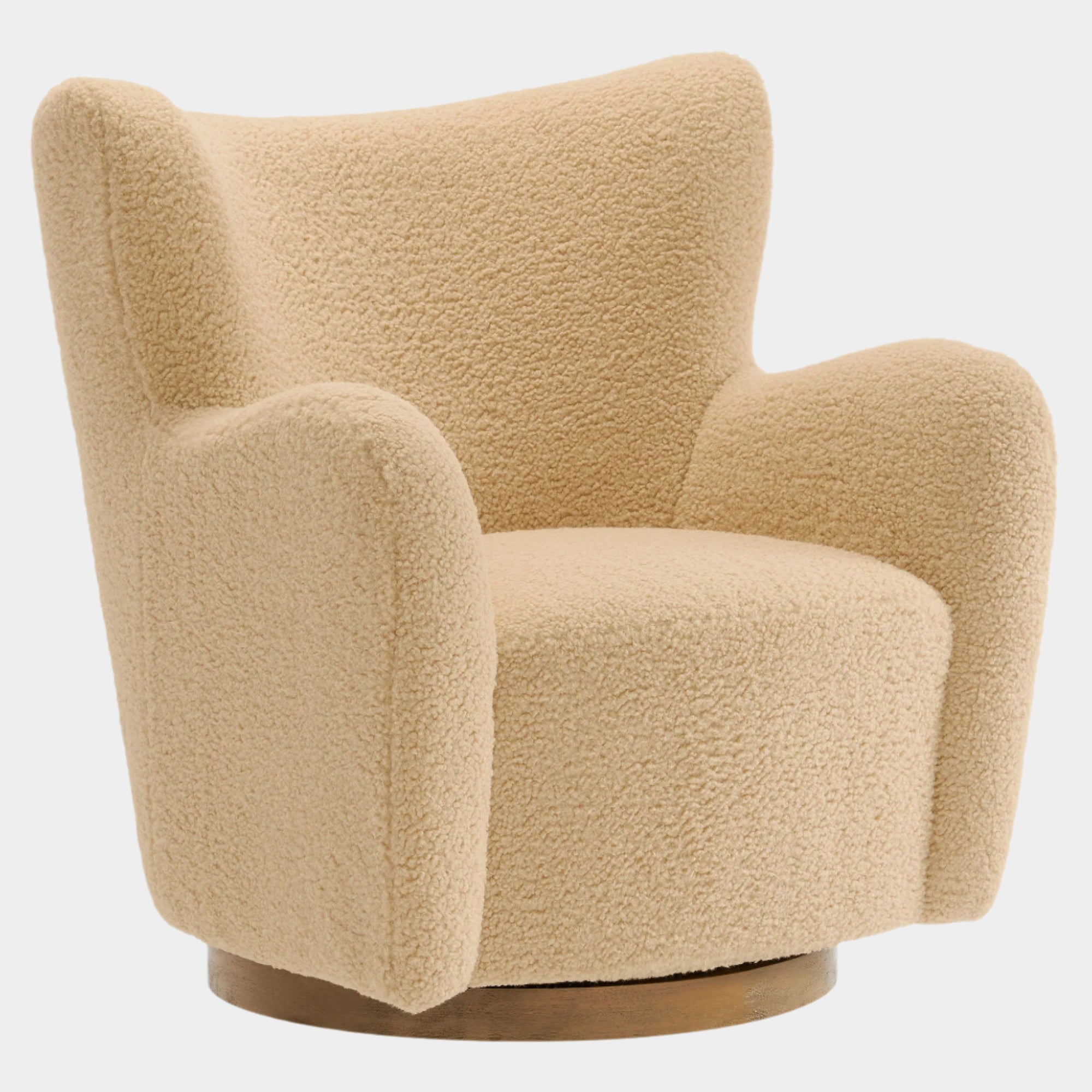 Fauteuil d'appoint pivotant Montrose Wingback Sherpa 