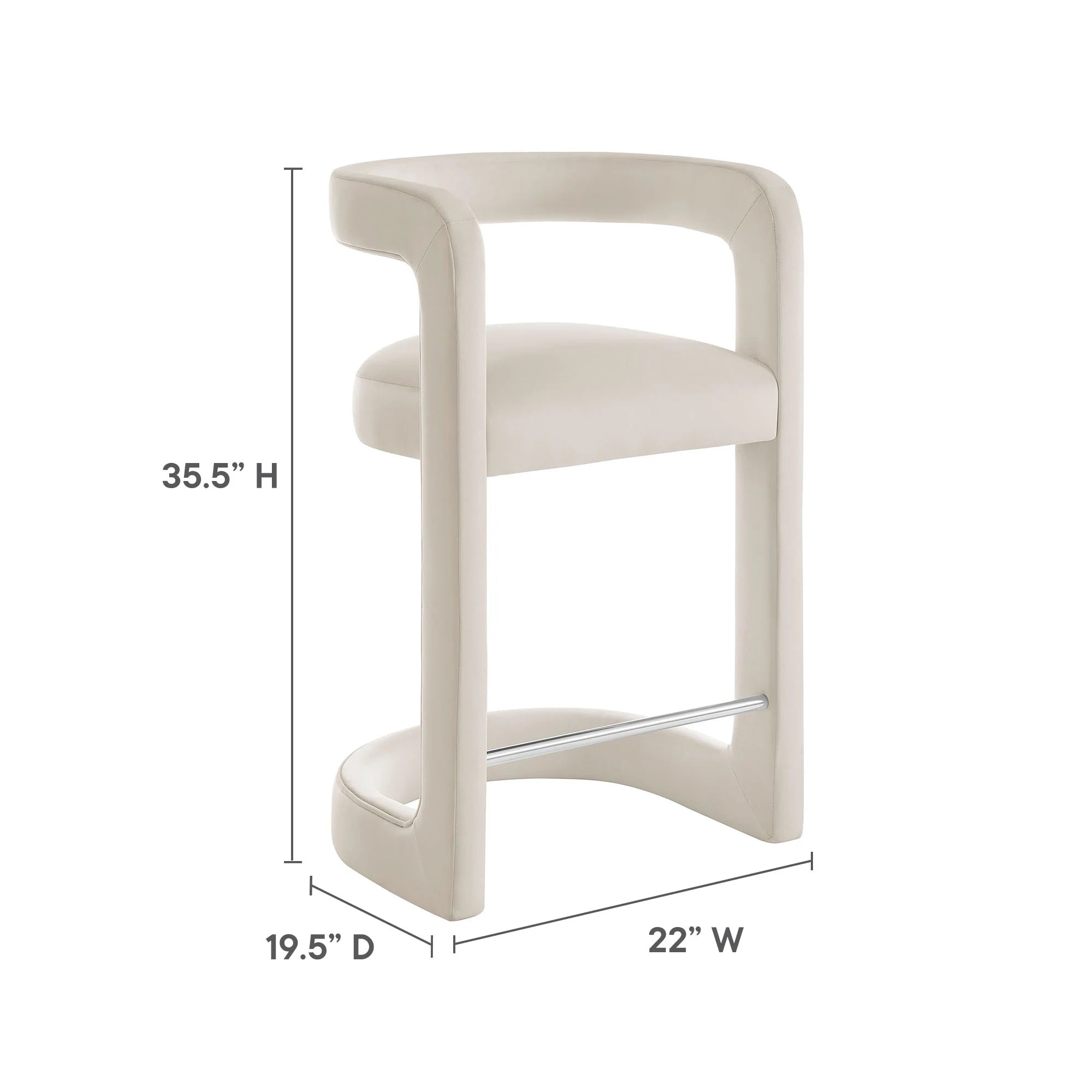 Winslow Performance Velvet Counter Stool