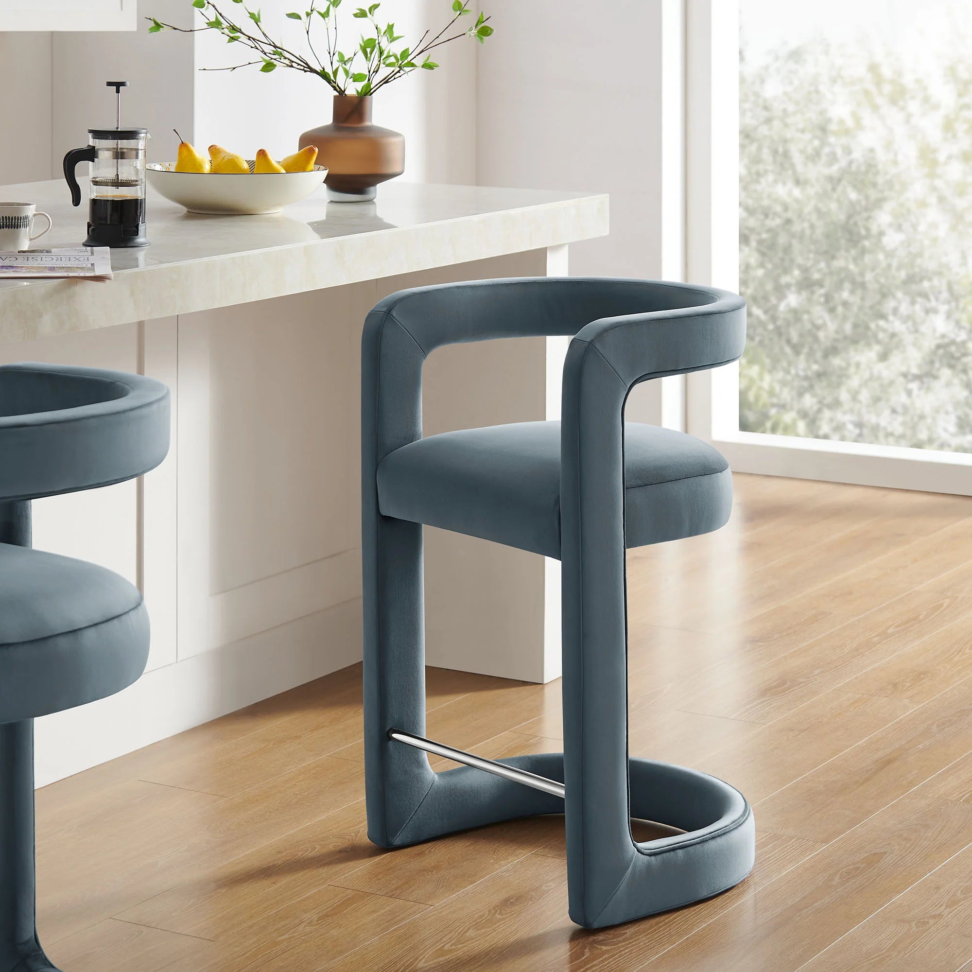 Winslow Performance Velvet Counter Stool