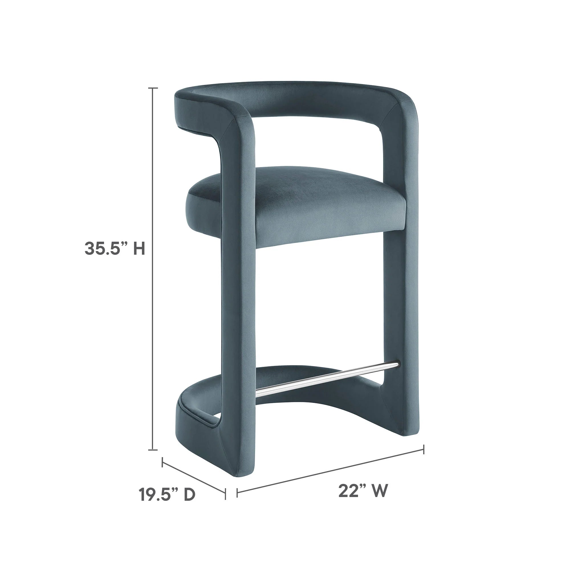 Winslow Performance Velvet Counter Stool