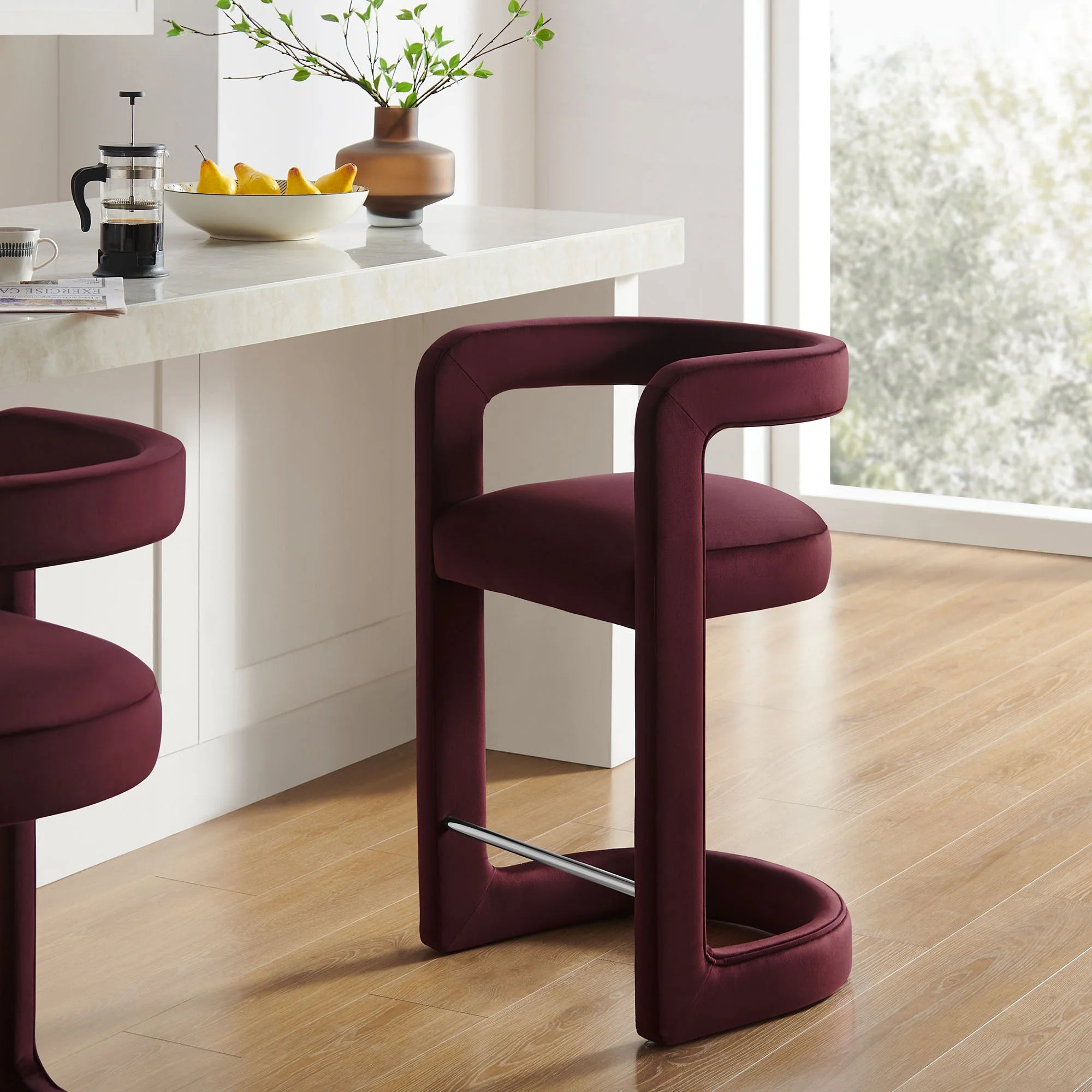 Winslow Performance Velvet Counter Stool