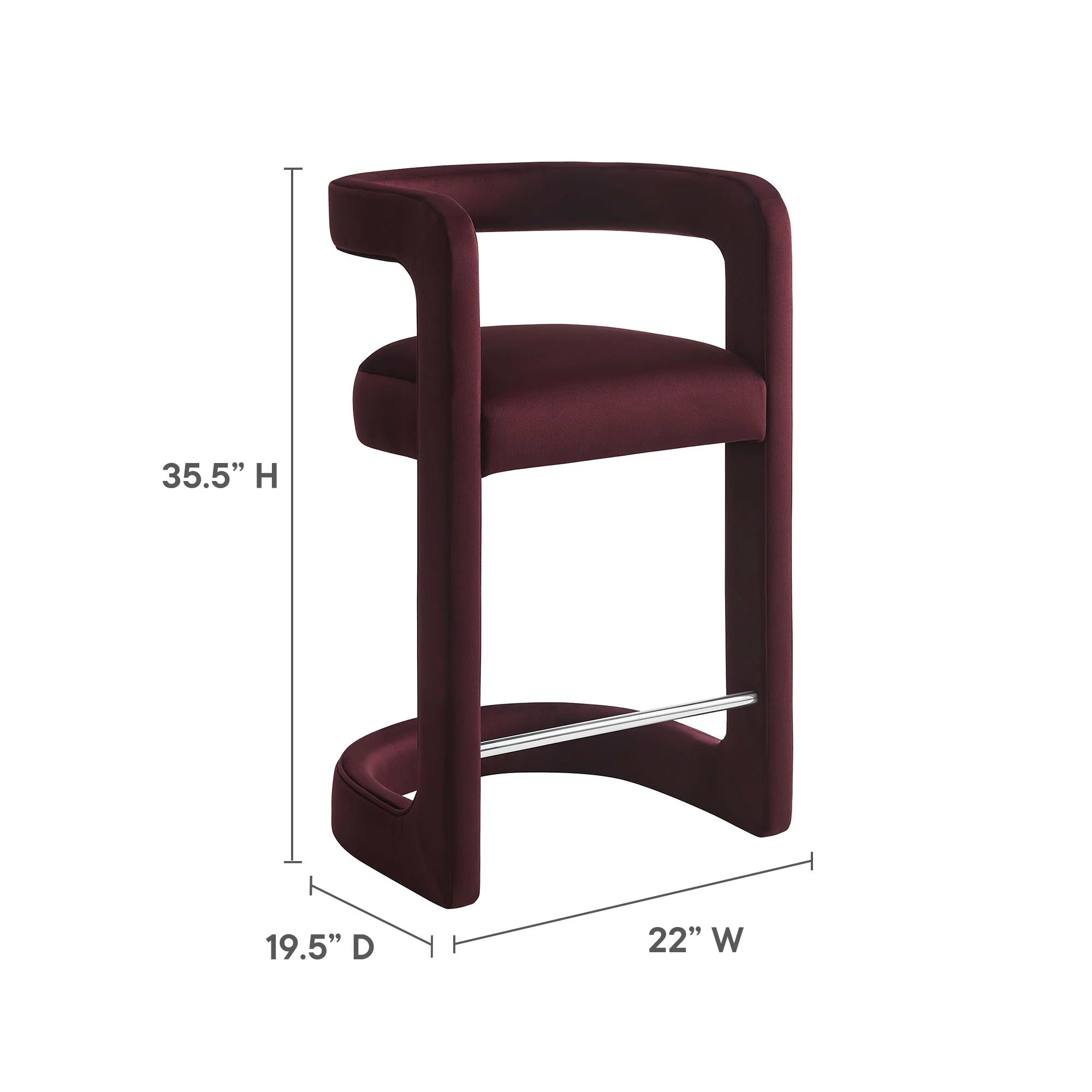 Winslow Performance Velvet Counter Stool