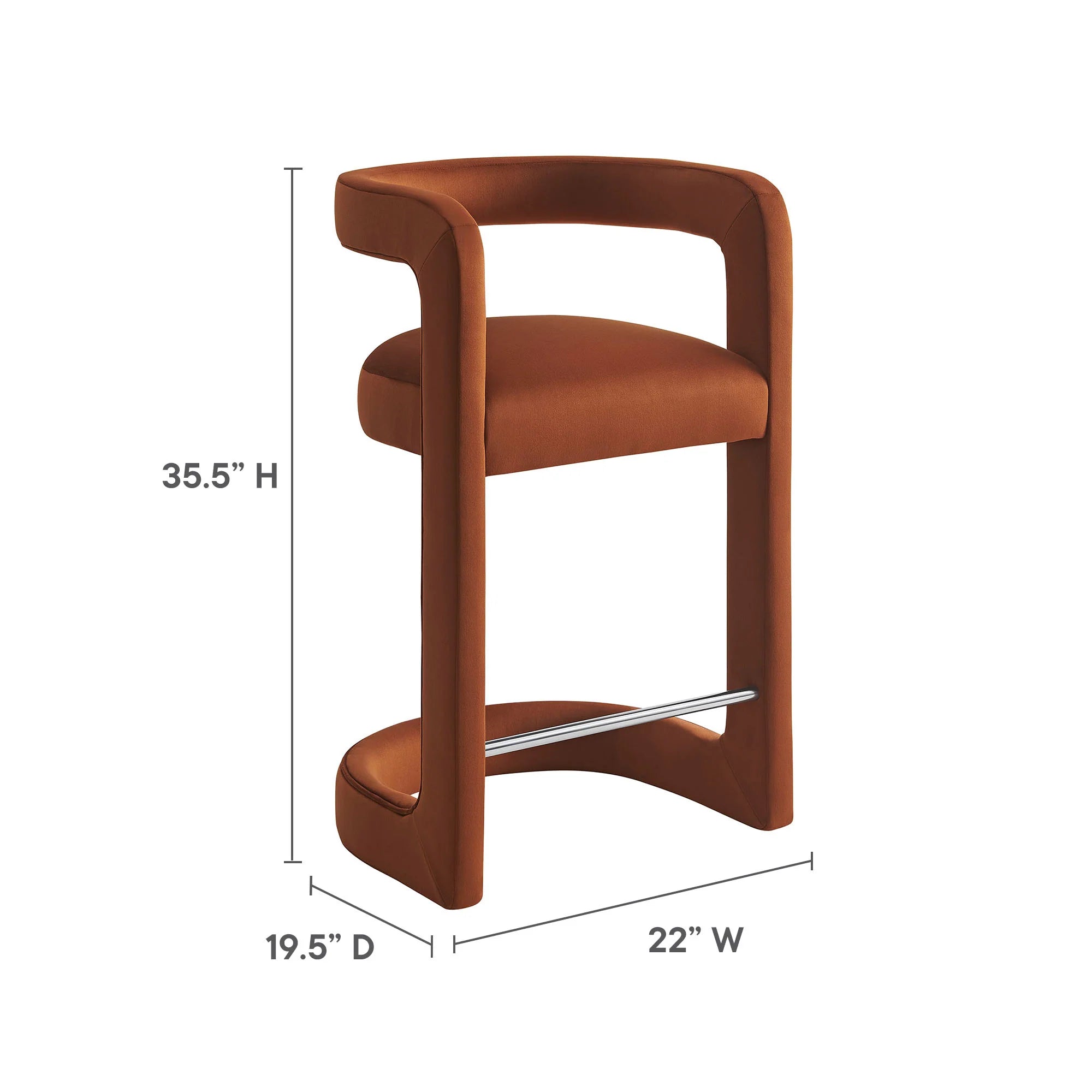 Winslow Performance Velvet Counter Stool